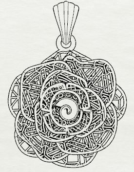 Direct Casting Flower Pendant 3D model Texture 3D print model_8