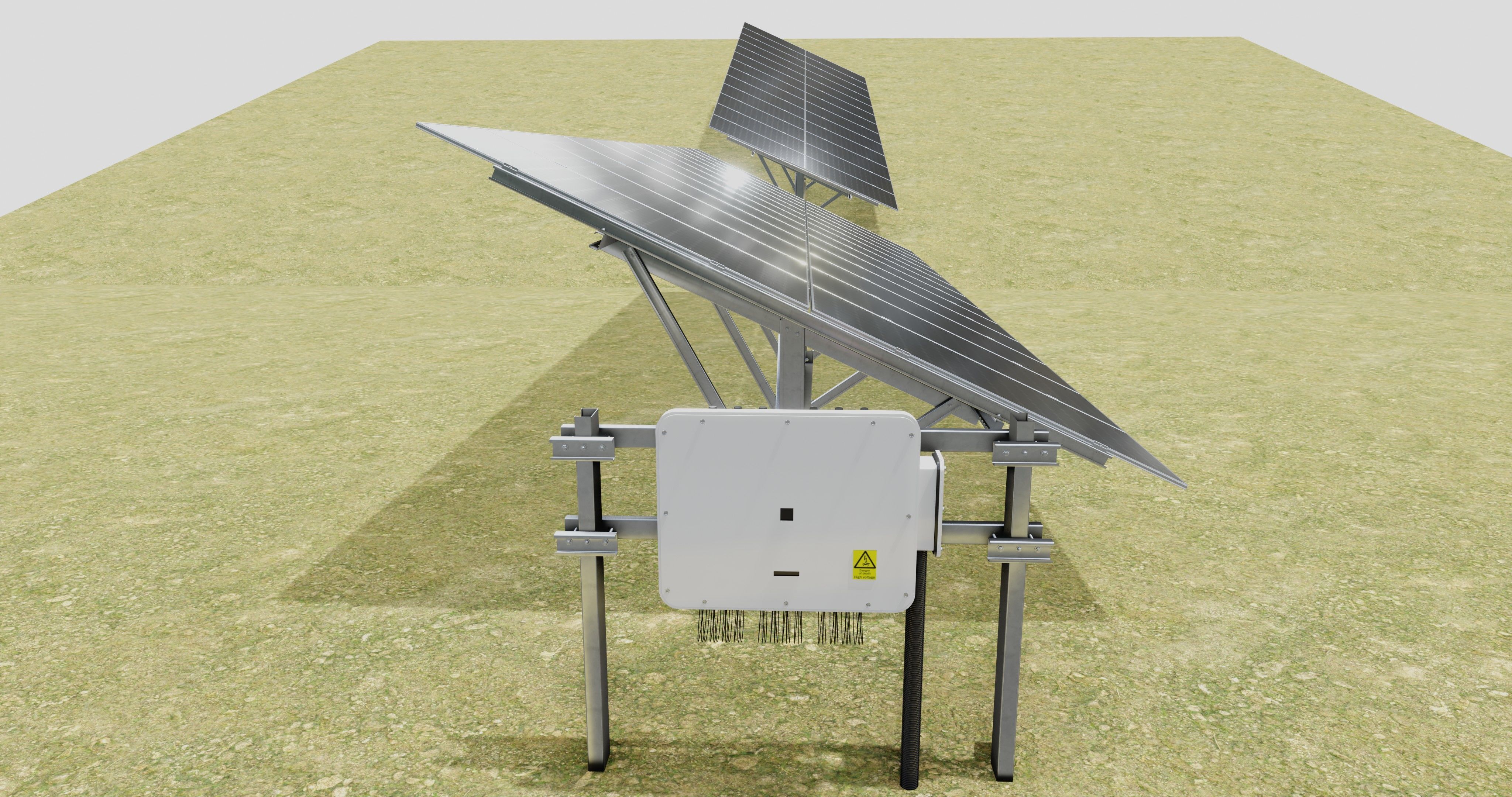 Single Column Solar Construction Type-3 3D model_38