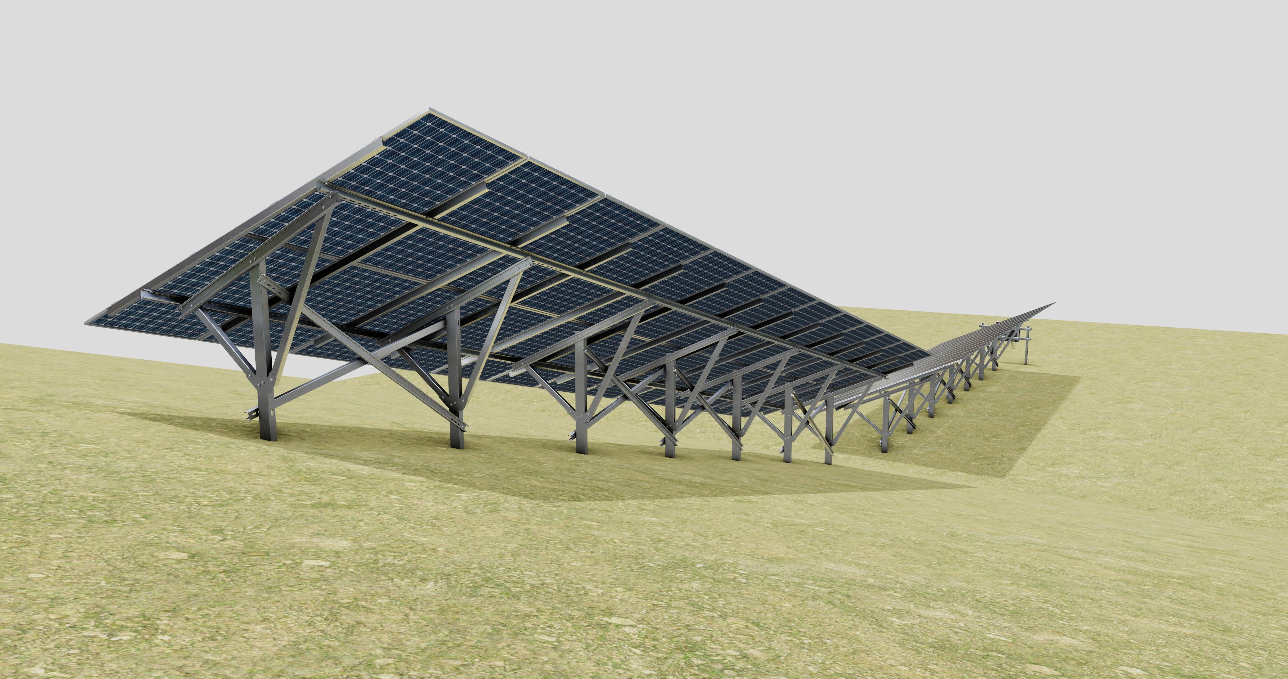 Single Column Solar Construction Type-3 3D model_7