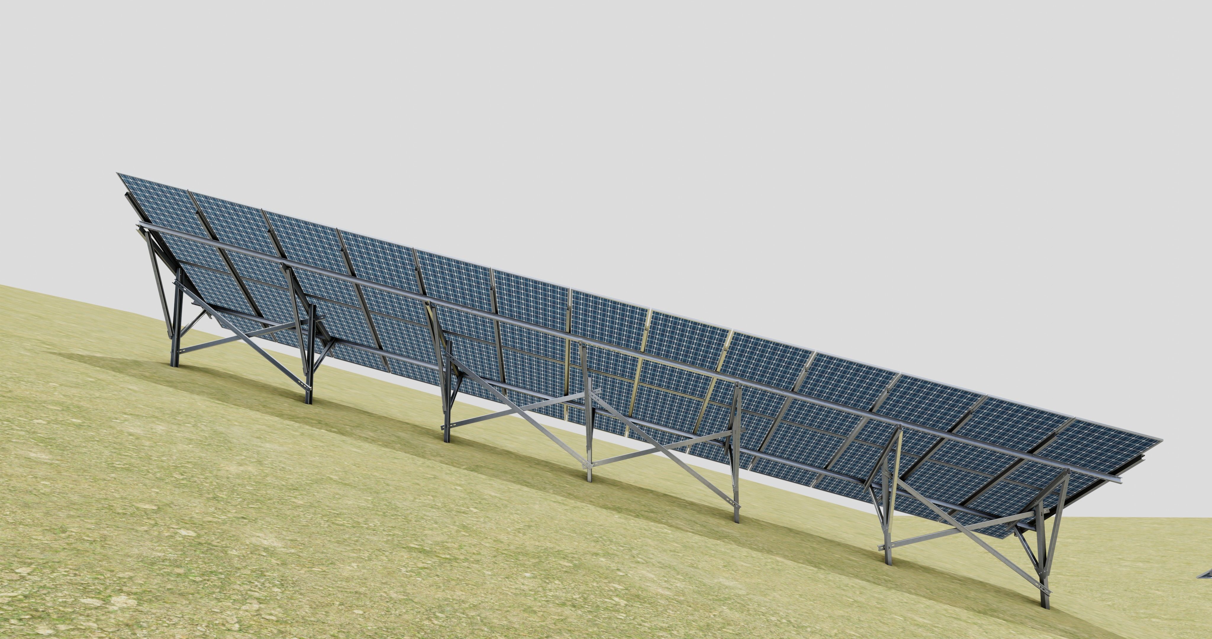 Single Column Solar Construction Type-3 3D model_16
