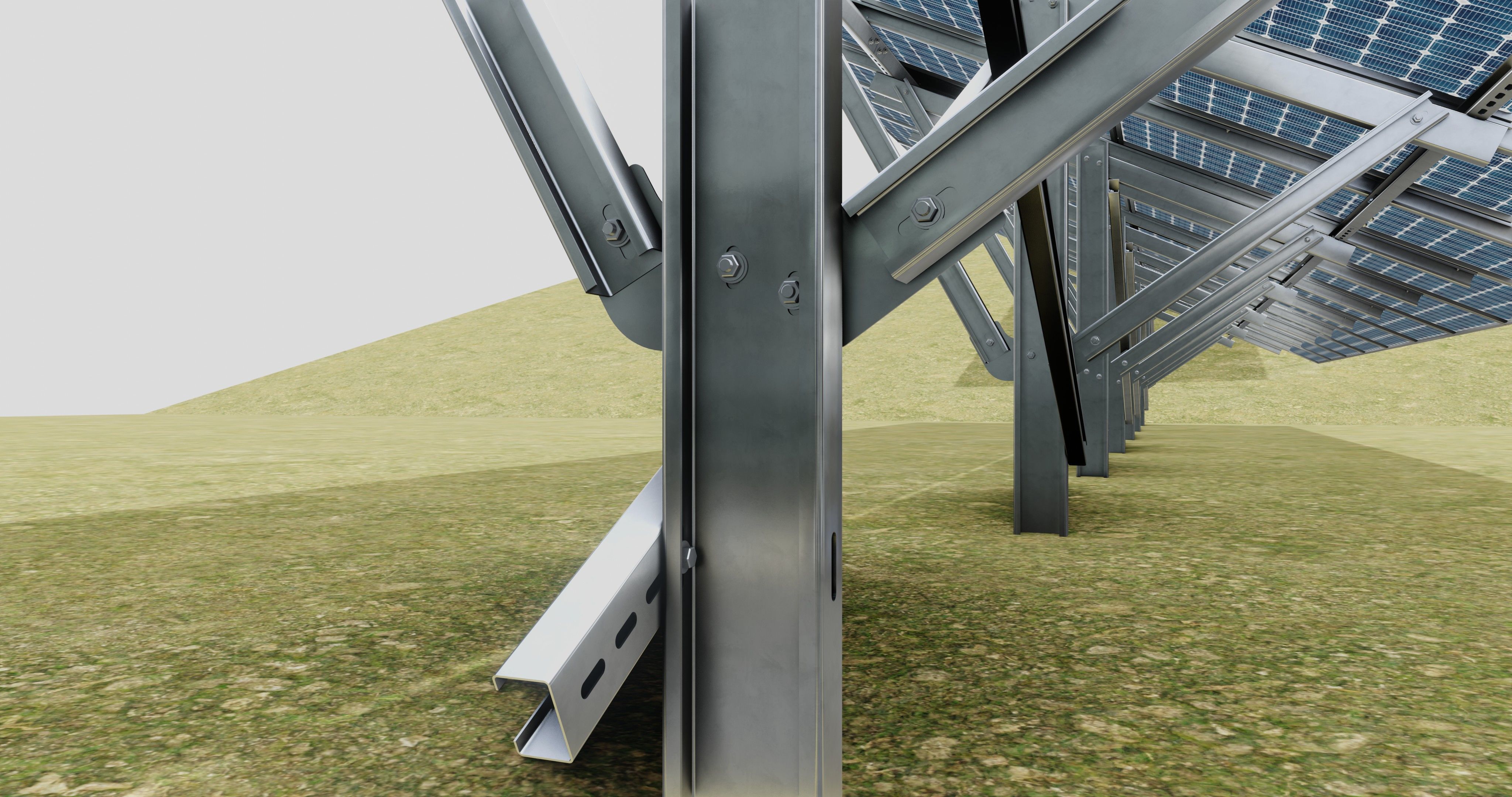 Single Column Solar Construction Type-3 3D model_26