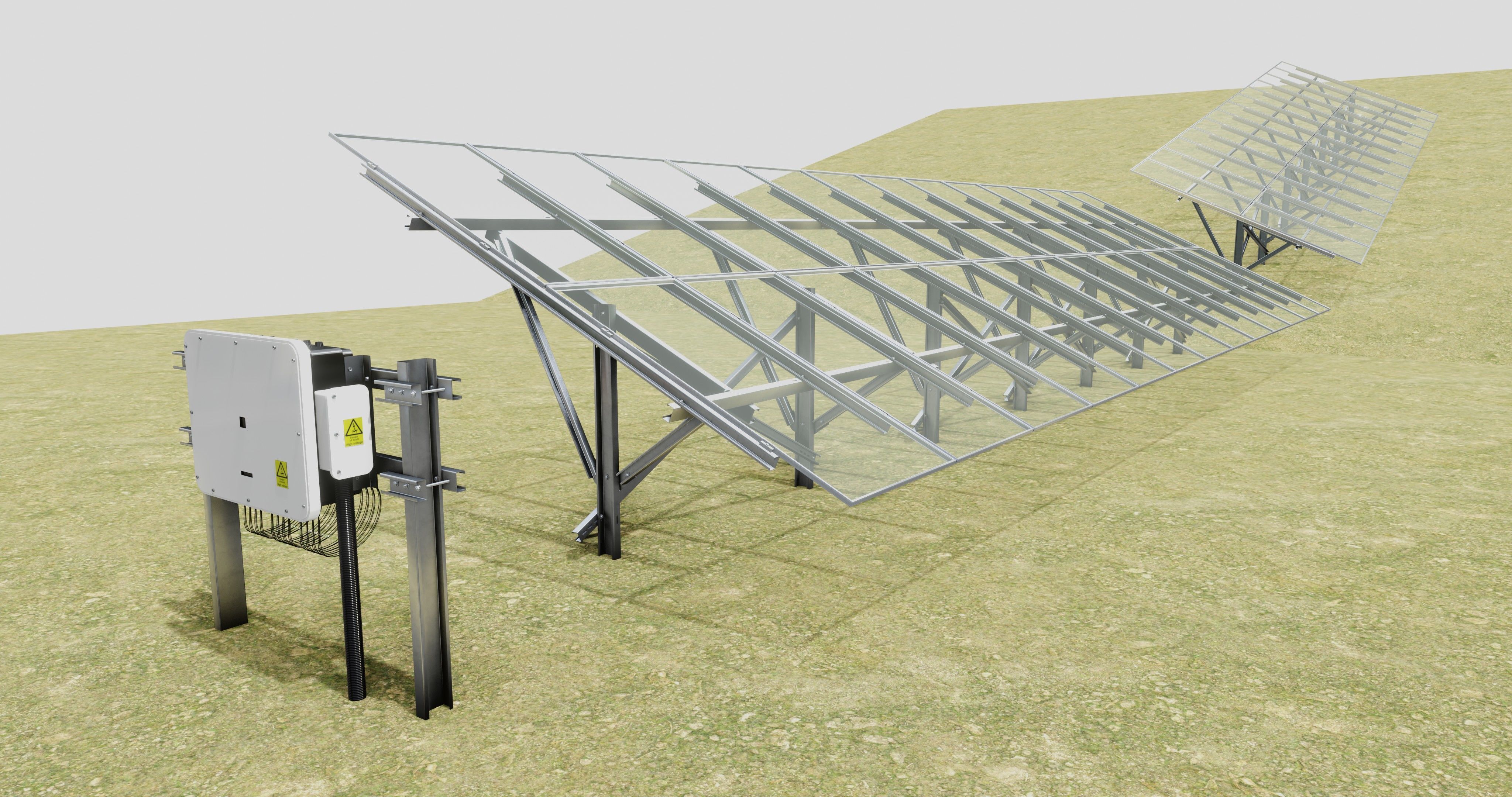 Single Column Solar Construction Type-3 3D model_2