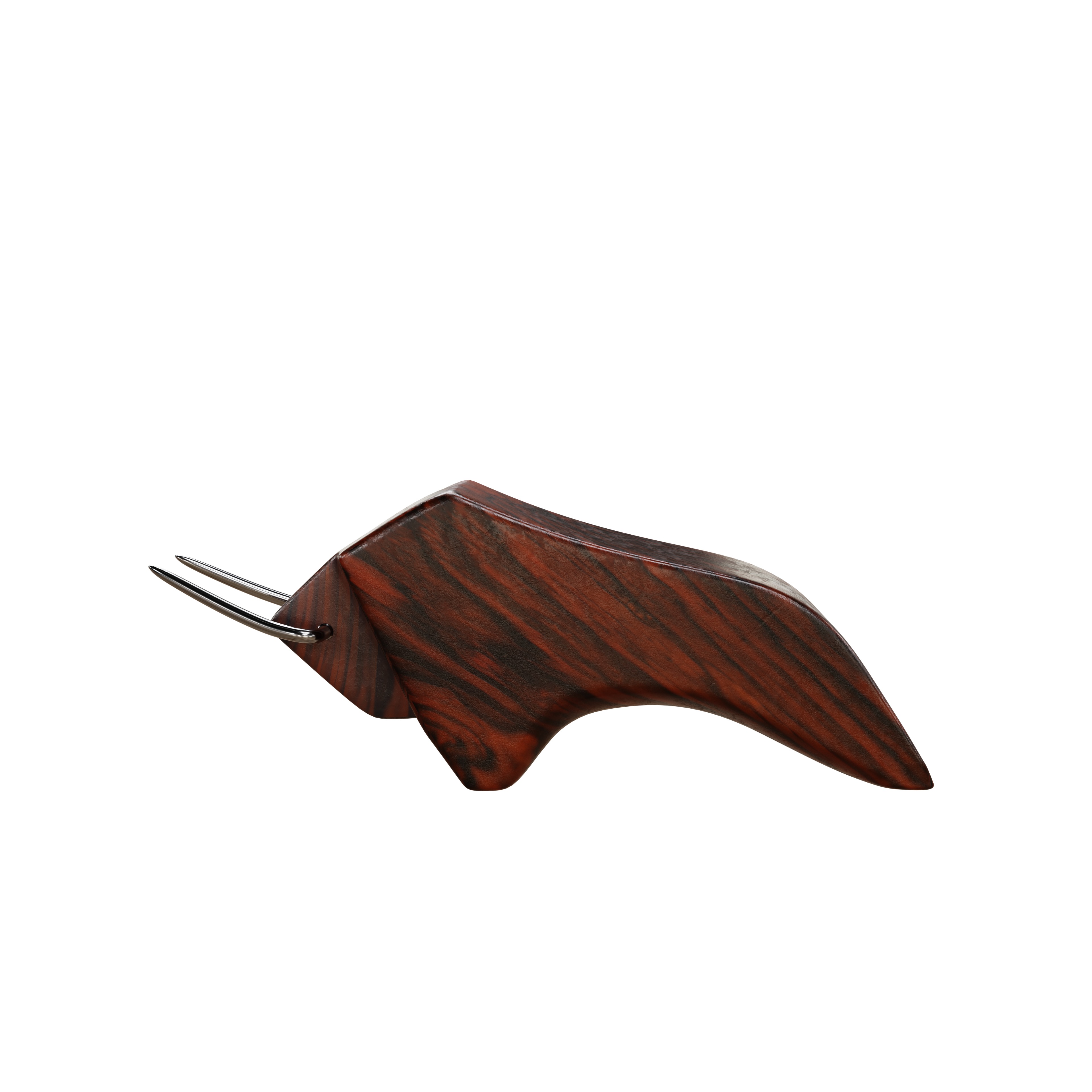 Wooden Bull 3D model_5