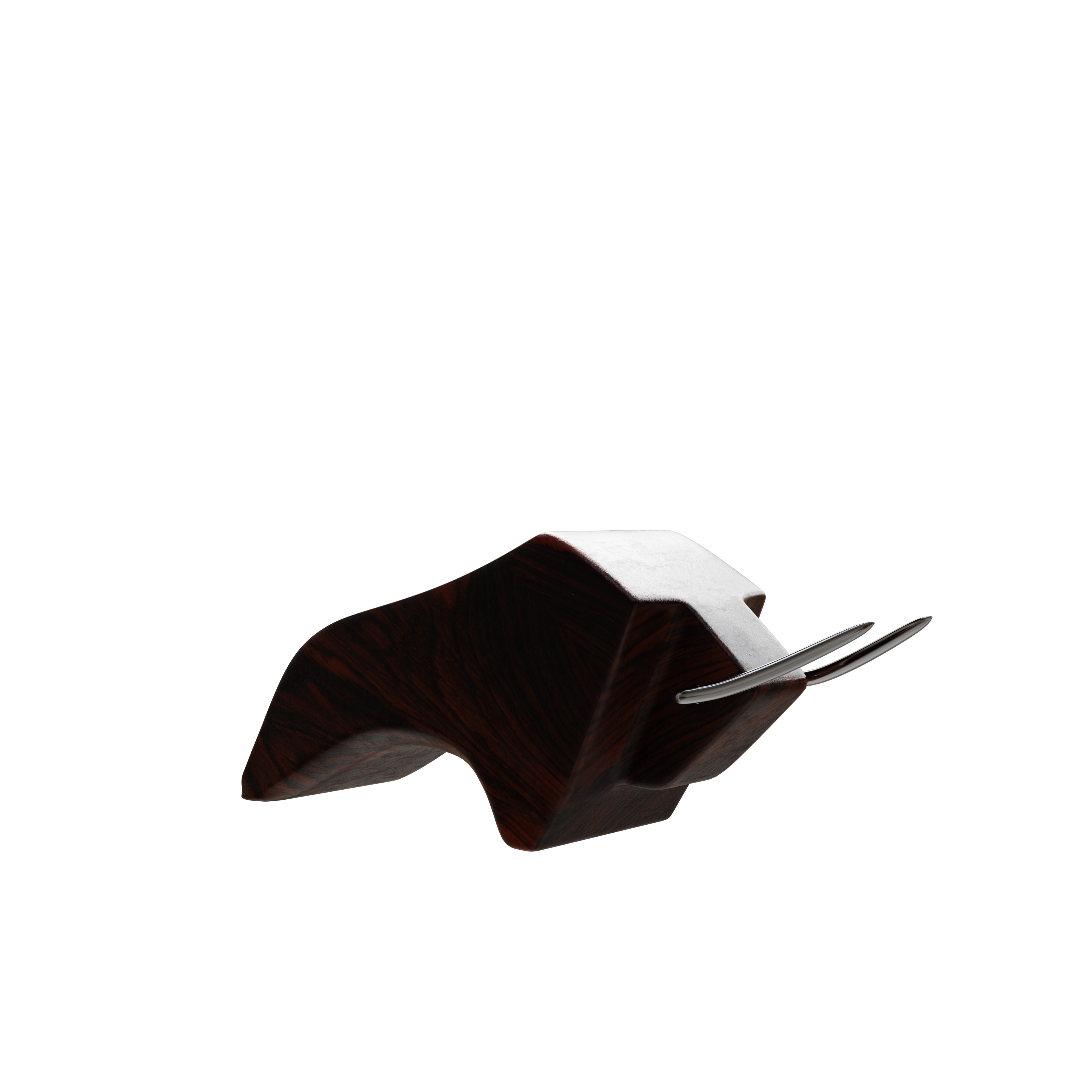 Wooden Bull 3D model_6