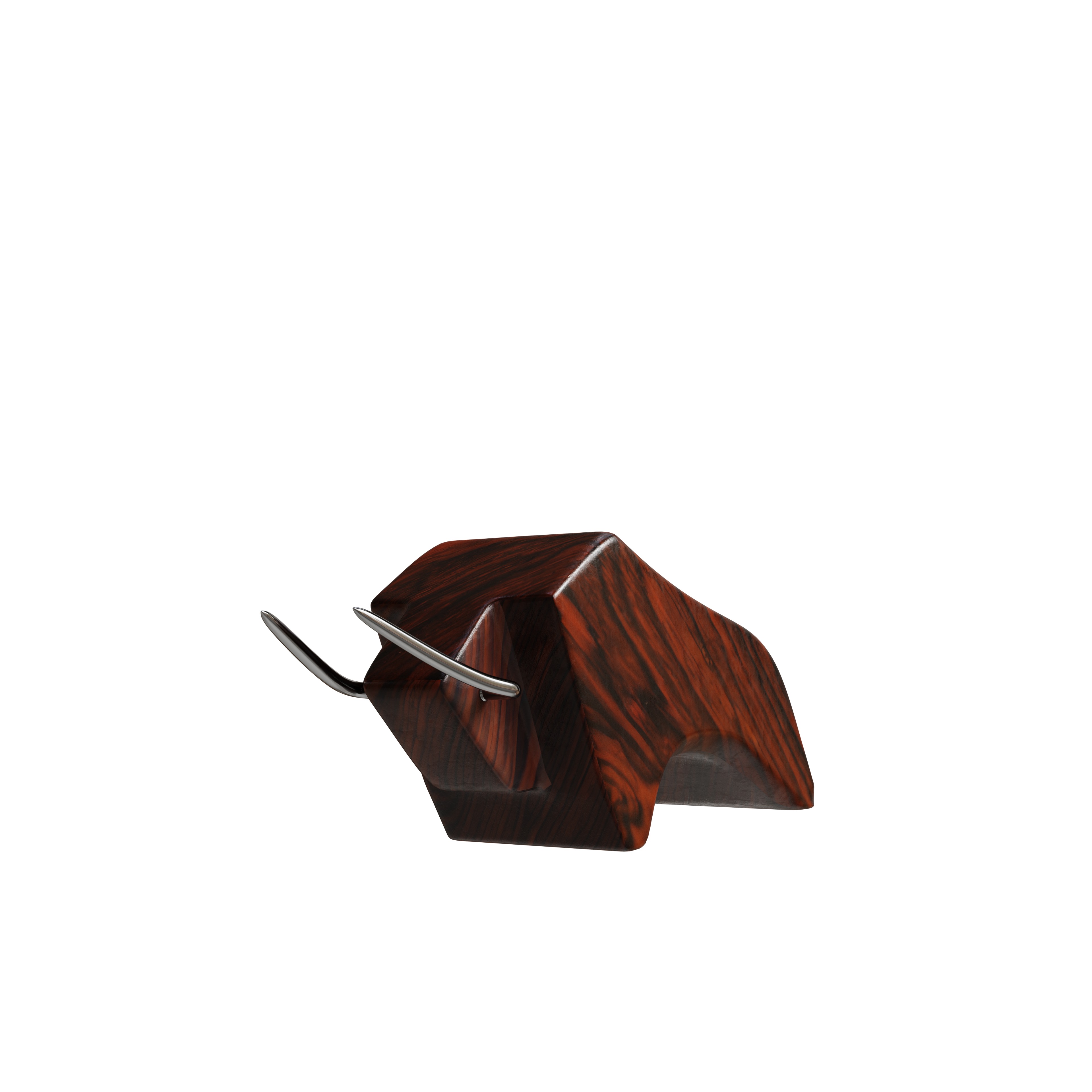 Wooden Bull 3D model_4