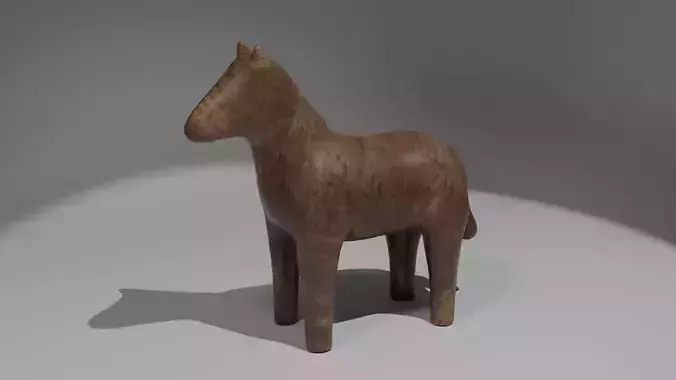 Wooden Horse - Toy Horse Model Low-poly 3D model