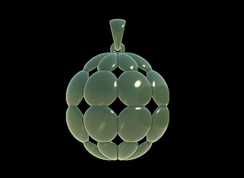 Texture Pendant 3D print model_1