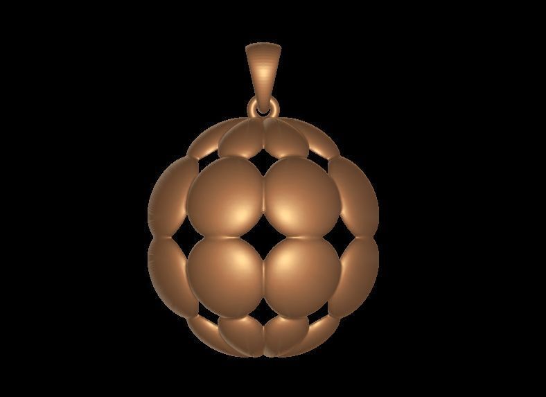 Texture Pendant 3D print model_2