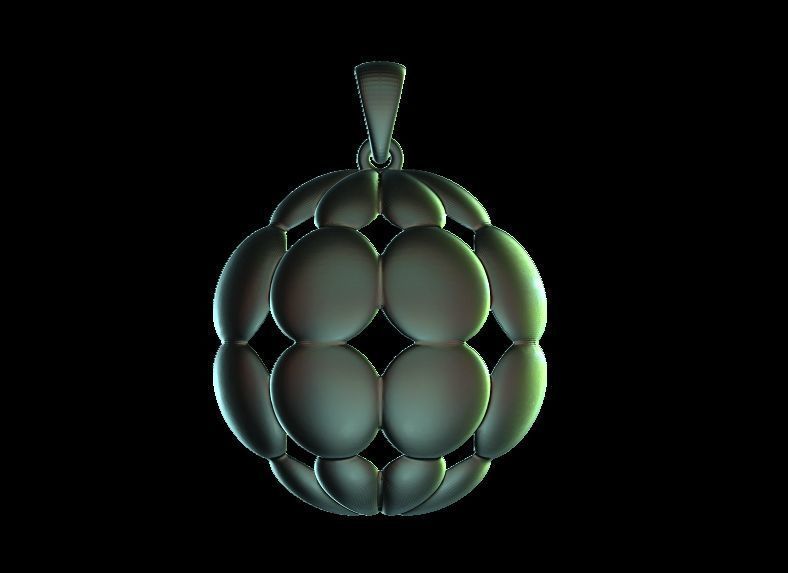 Texture Pendant 3D print model_5