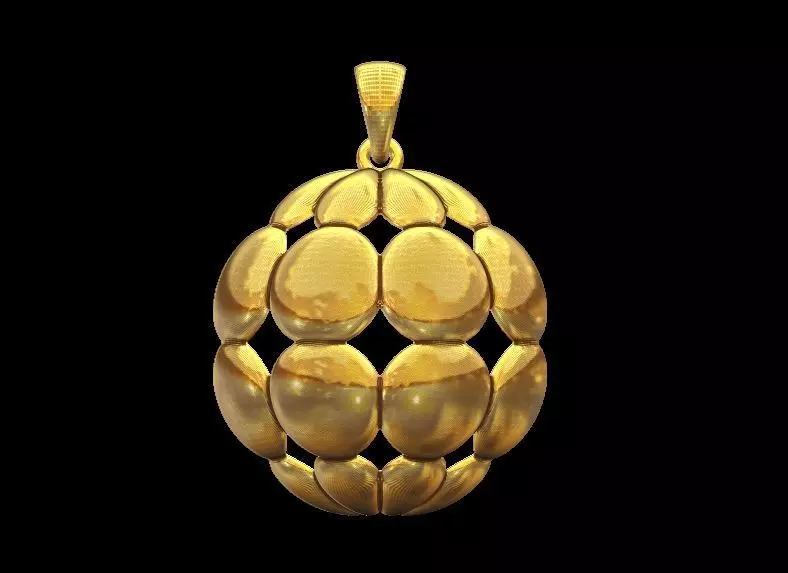 Texture Pendant 3D print model_0