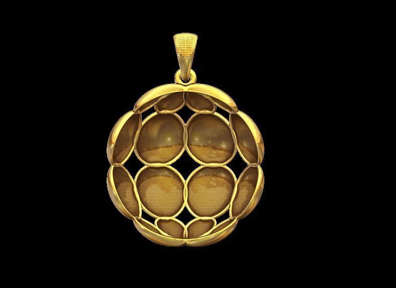 Texture Pendant 3D print model_6