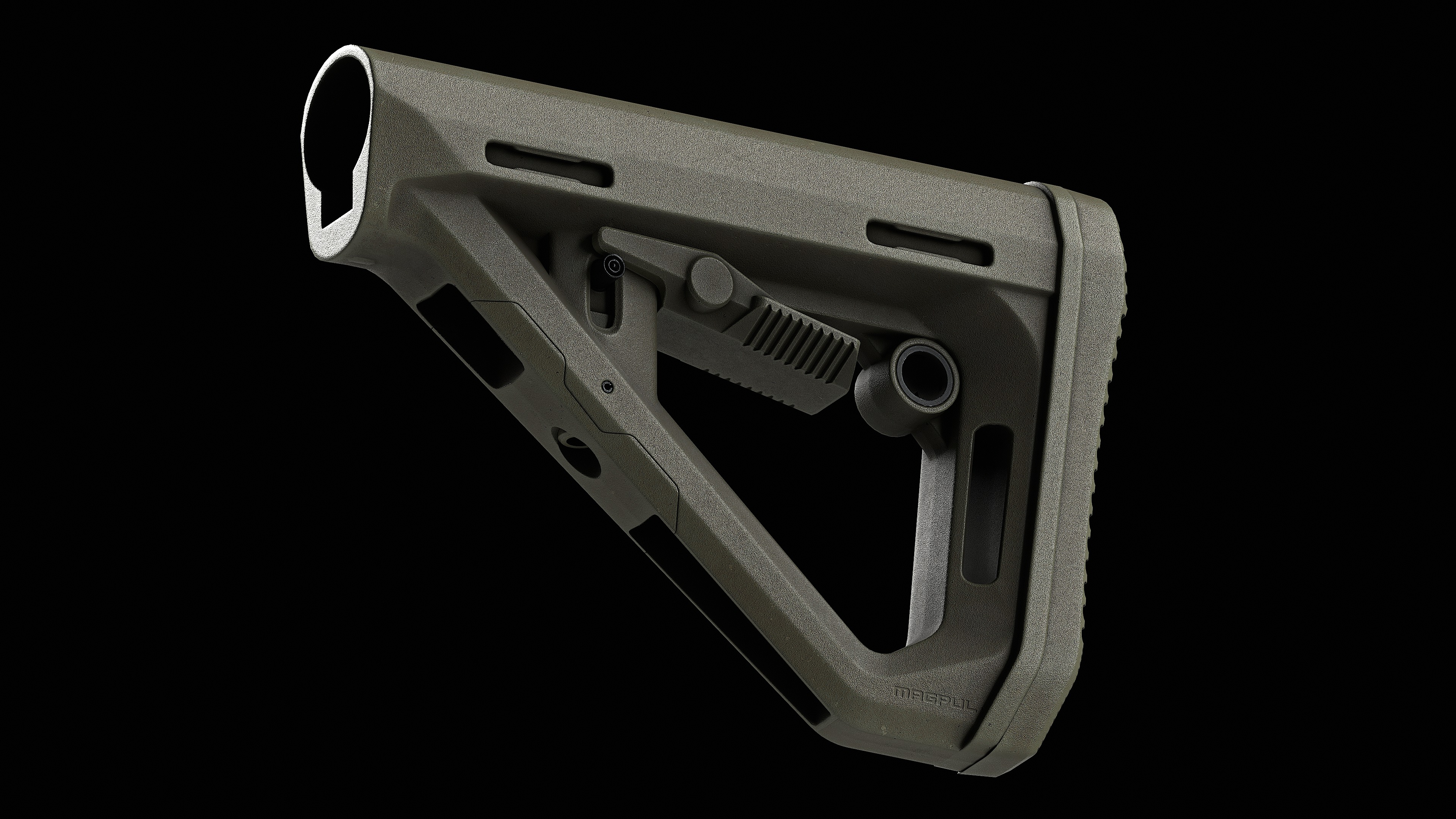 DT Carbine Stock Mil Spec Low-poly 3D model_11