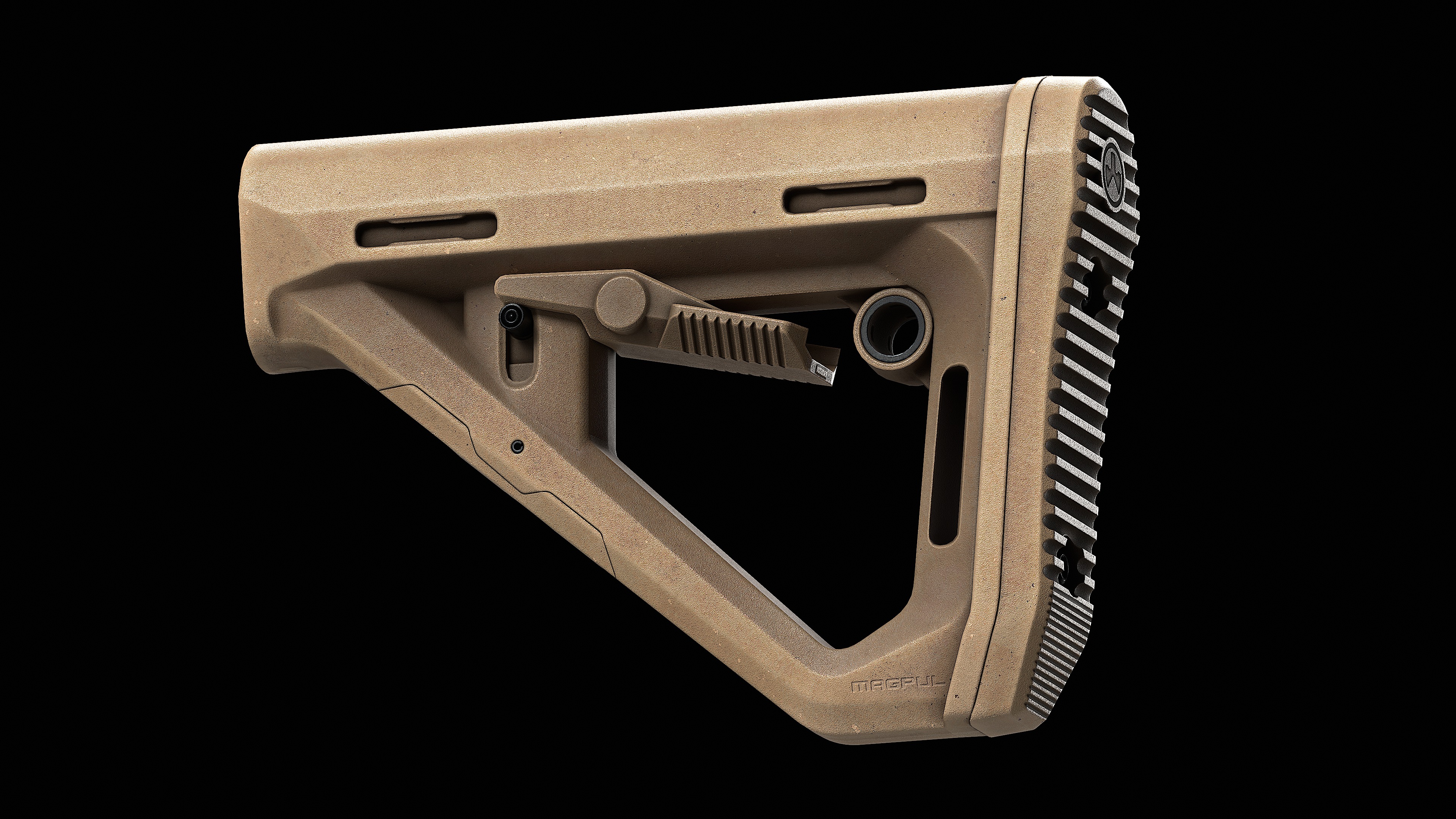 DT Carbine Stock Mil Spec Low-poly 3D model_7