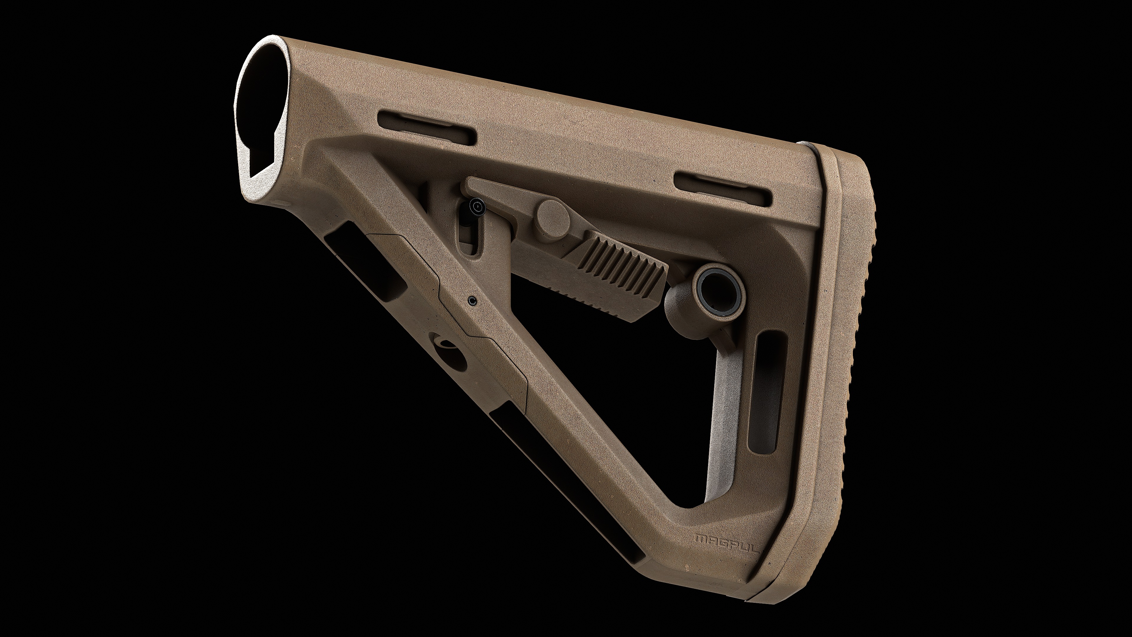 DT Carbine Stock Mil Spec Low-poly 3D model_12
