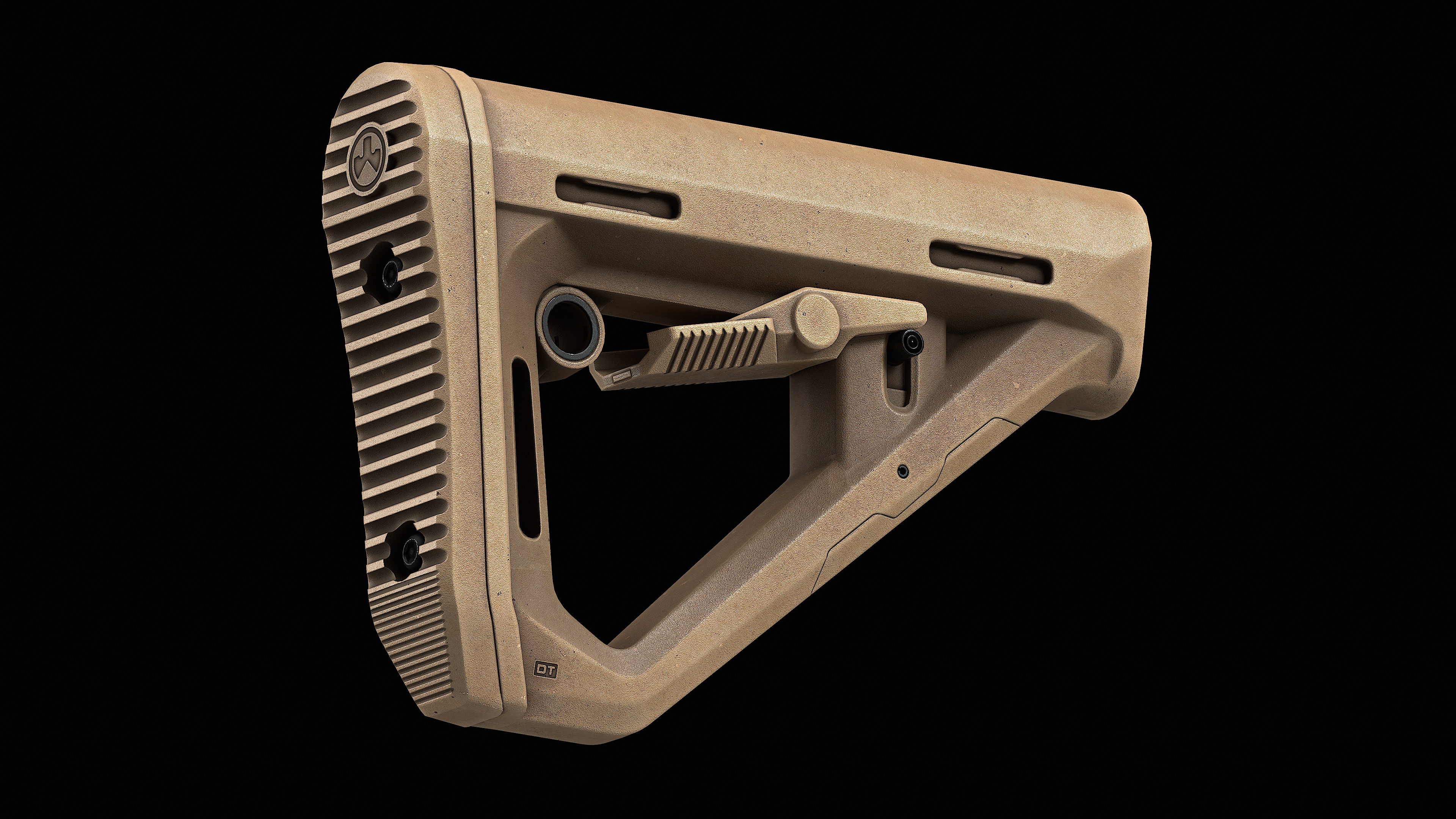 DT Carbine Stock Mil Spec Low-poly 3D model_6