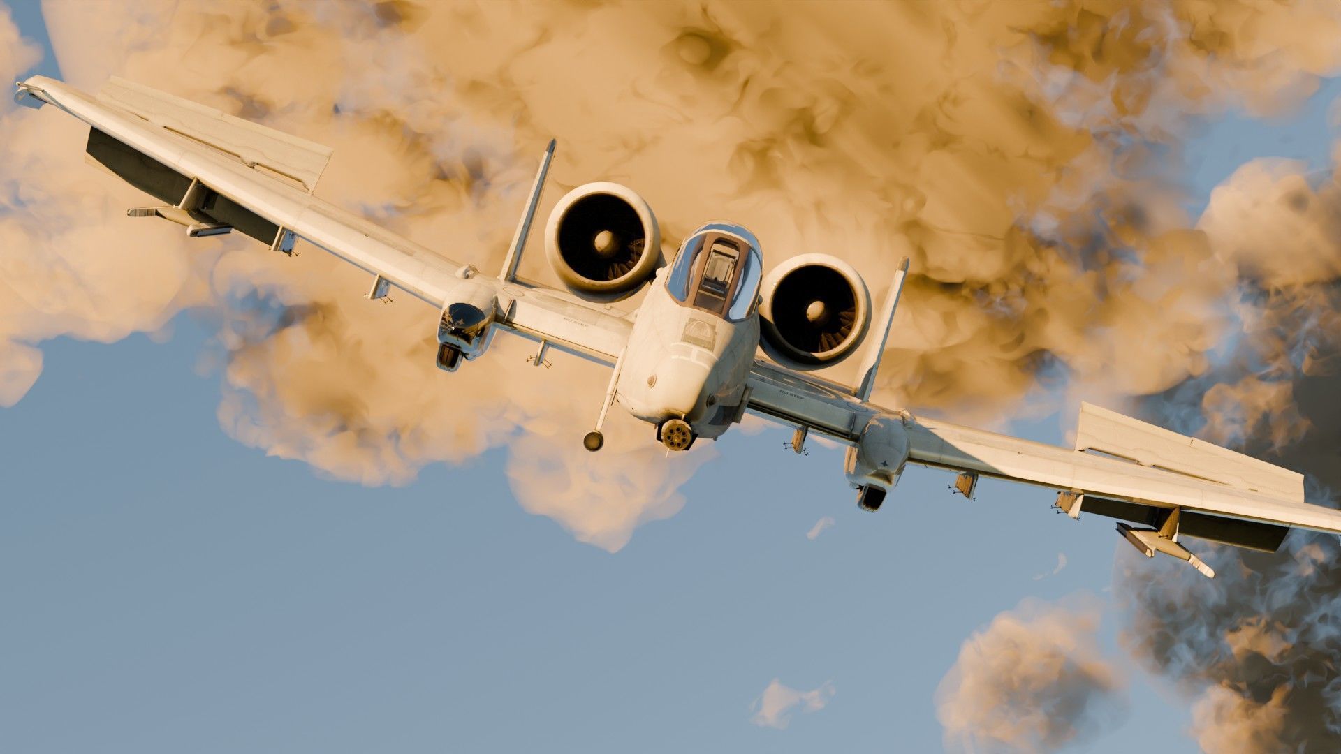 A10 Thunderbolt 2 Fully Rigged Game Ready 3D model_1