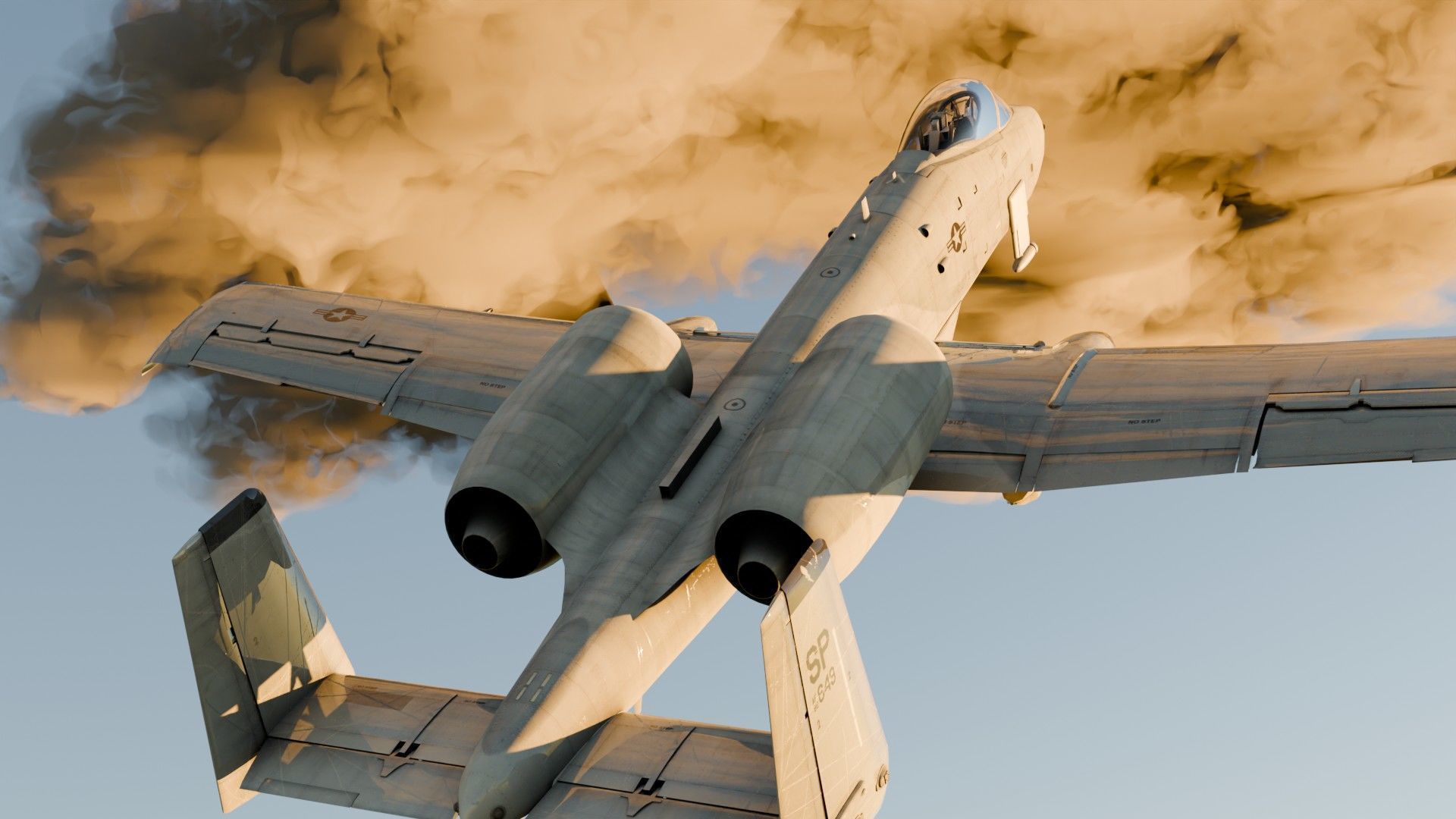 A10 Thunderbolt 2 Fully Rigged Game Ready 3D model_2