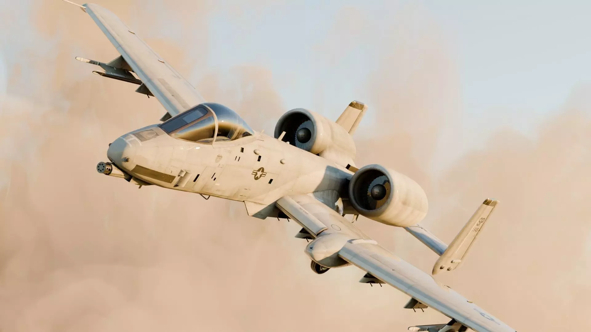 A10 Thunderbolt 2 Fully Rigged Game Ready 3D model_0