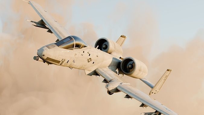 A10 Thunderbolt 2 Fully Rigged Game Ready 3D model