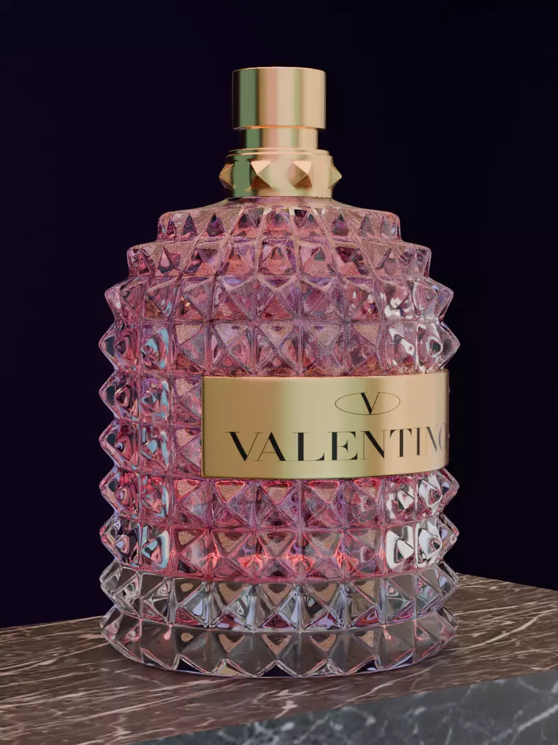 Valentino perfime original 3D model product for Advertising 3D model_0