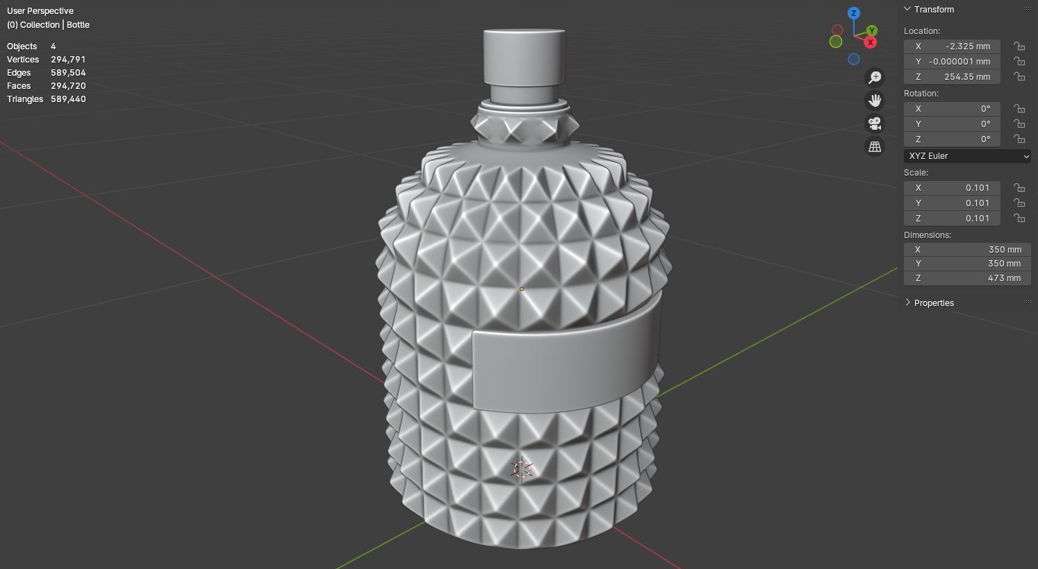 Valentino perfime original 3D model product for Advertising 3D model_16