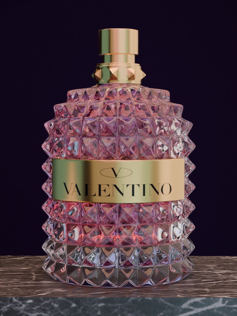 Valentino perfime original 3D model product for Advertising 3D model_1