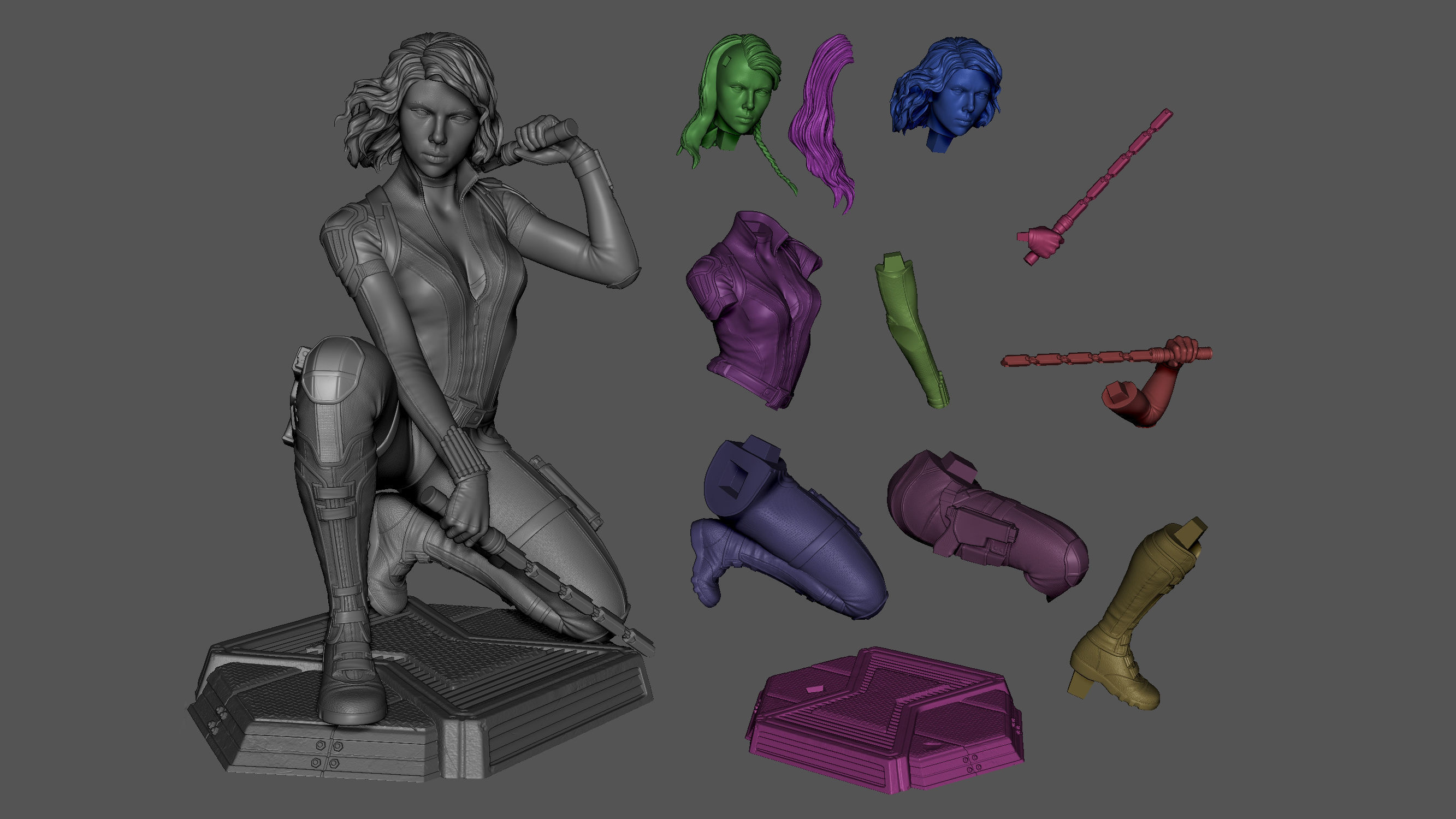 Fan Black Widow Printable Stl 3D print model_8