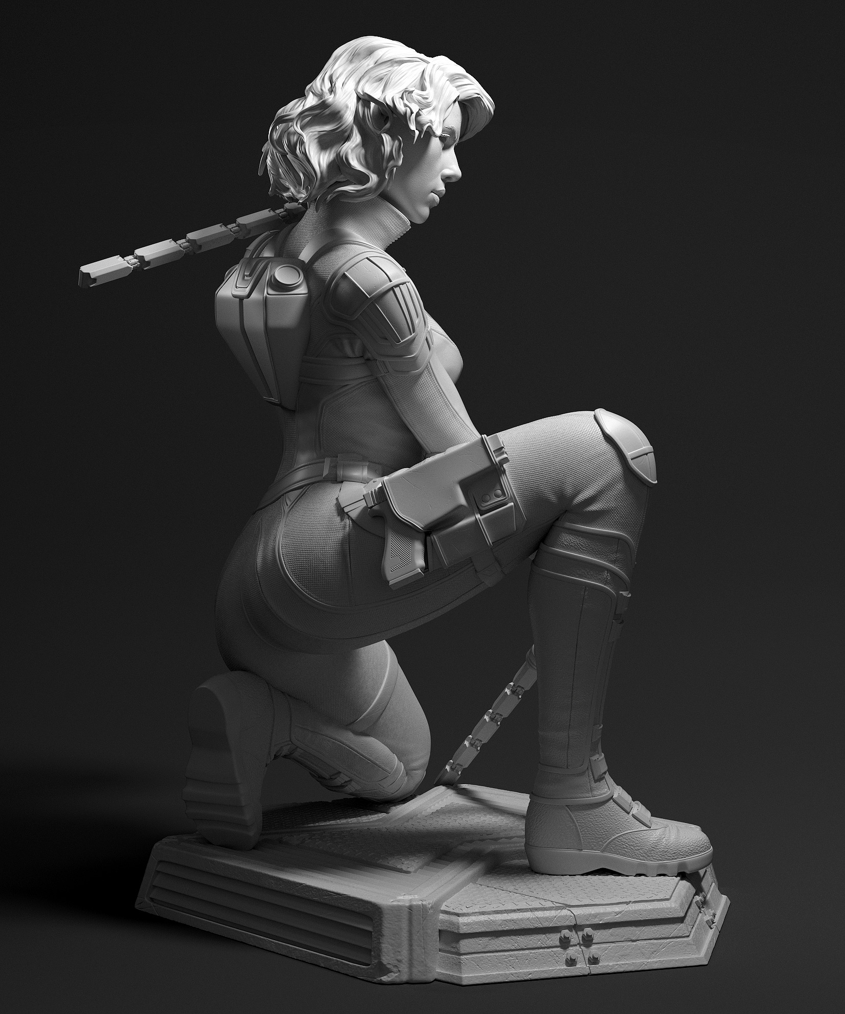 Fan Black Widow Printable Stl 3D print model_6