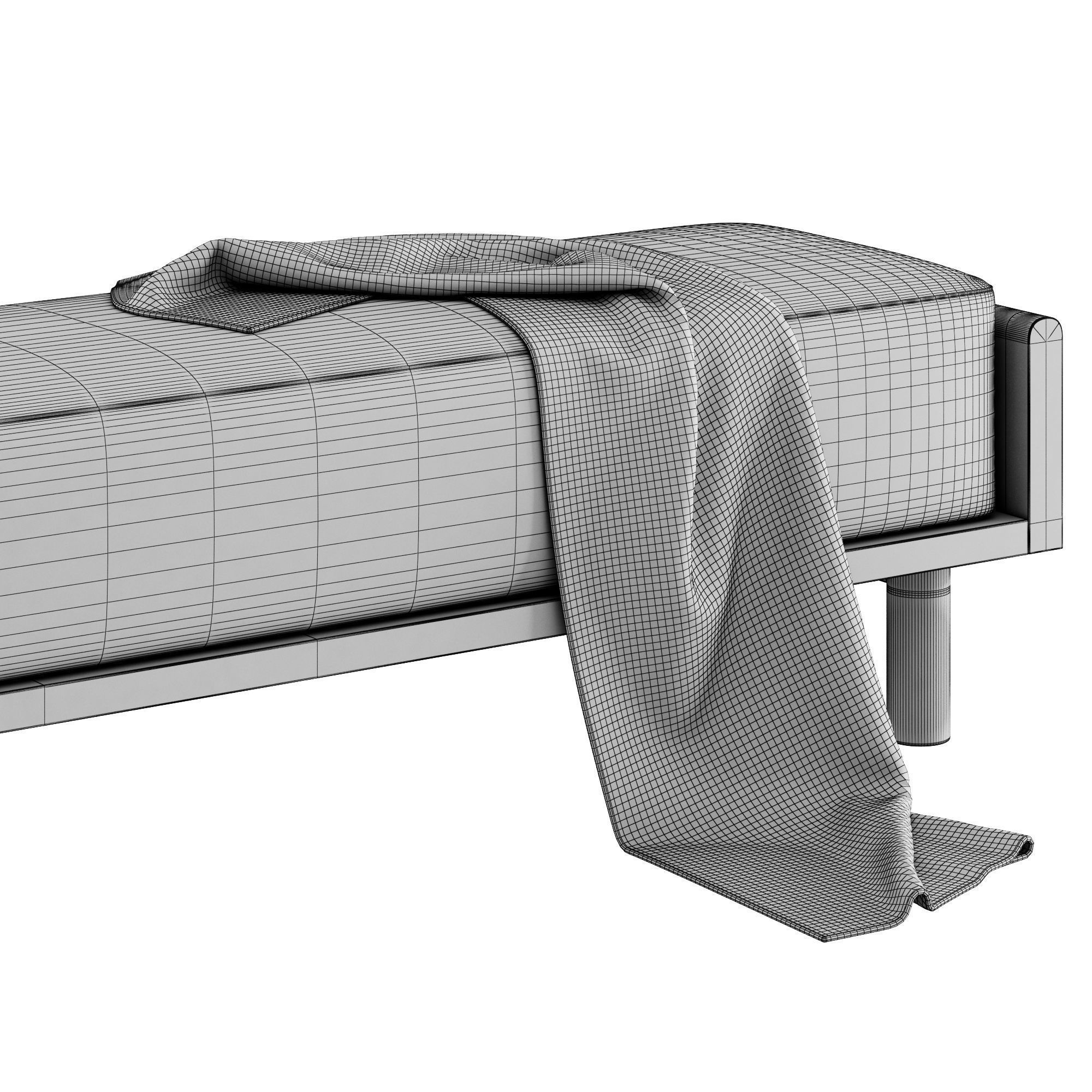 Helm Upholstered Bench By The Citizenry 3D model_5