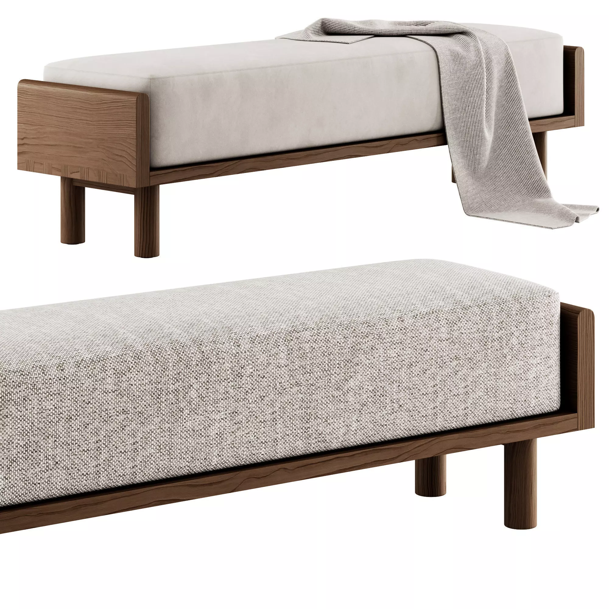 Helm Upholstered Bench By The Citizenry 3D model_0