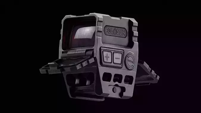Holosun AEMS Red Dot Sight Low-poly 3D model