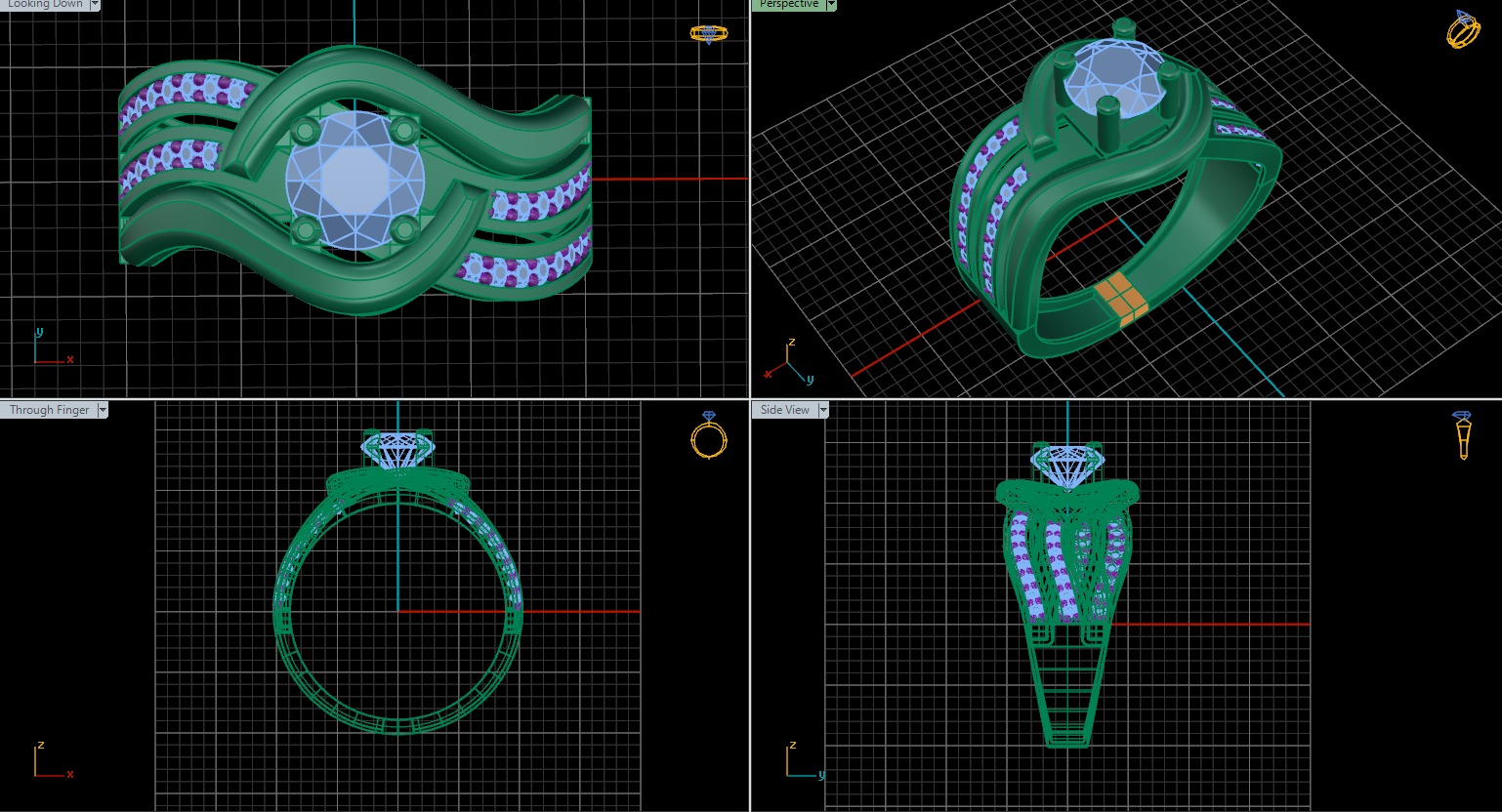 jewelry ring 01 3D print model_1