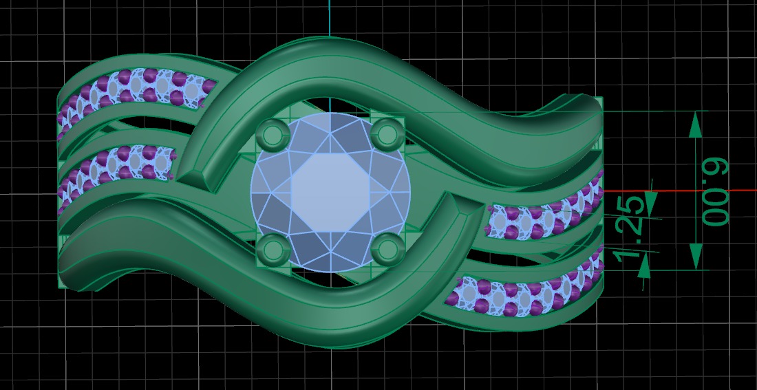 jewelry ring 01 3D print model_5