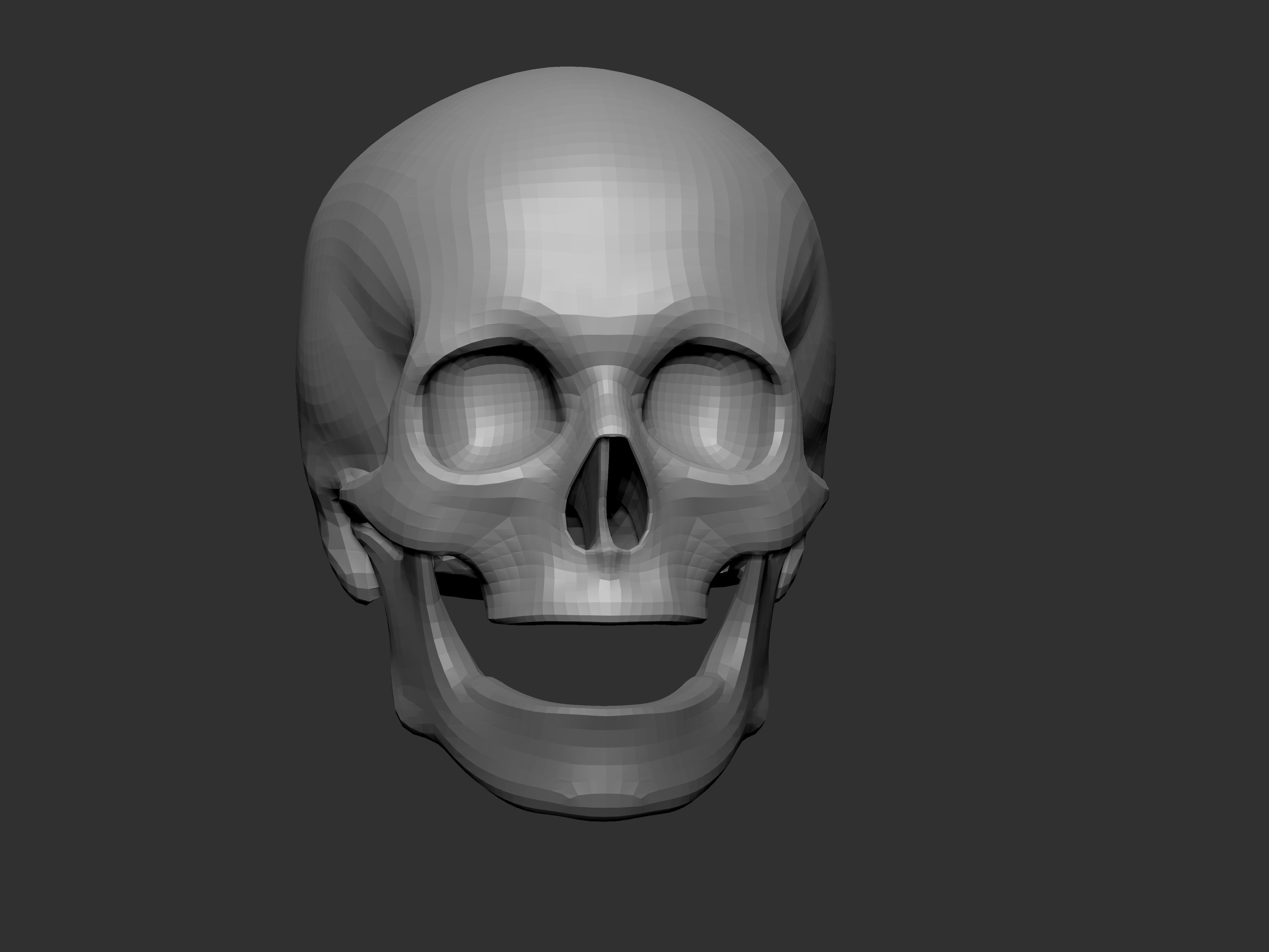 skeleton Low-poly 3D model_1