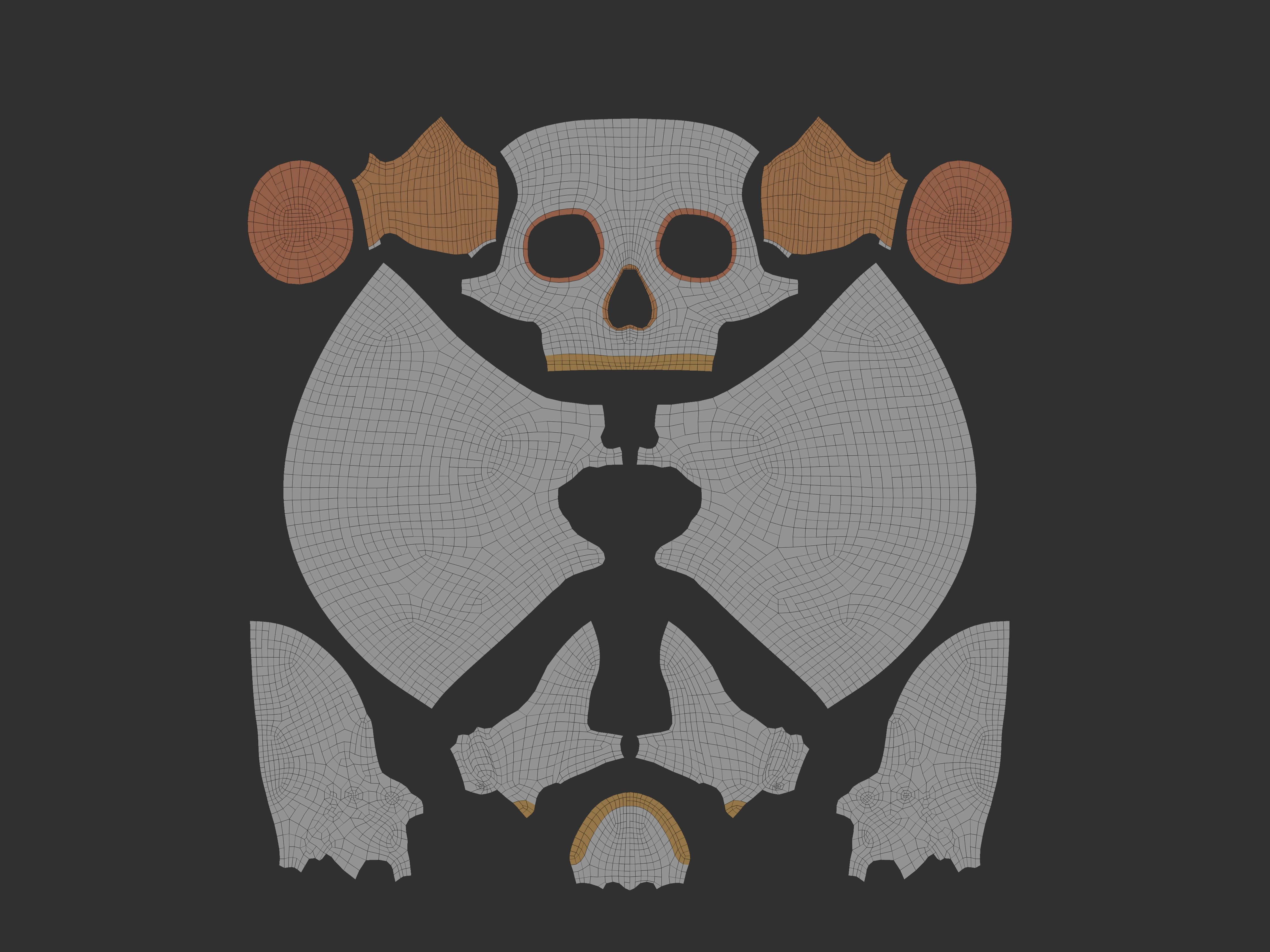 skeleton Low-poly 3D model_2