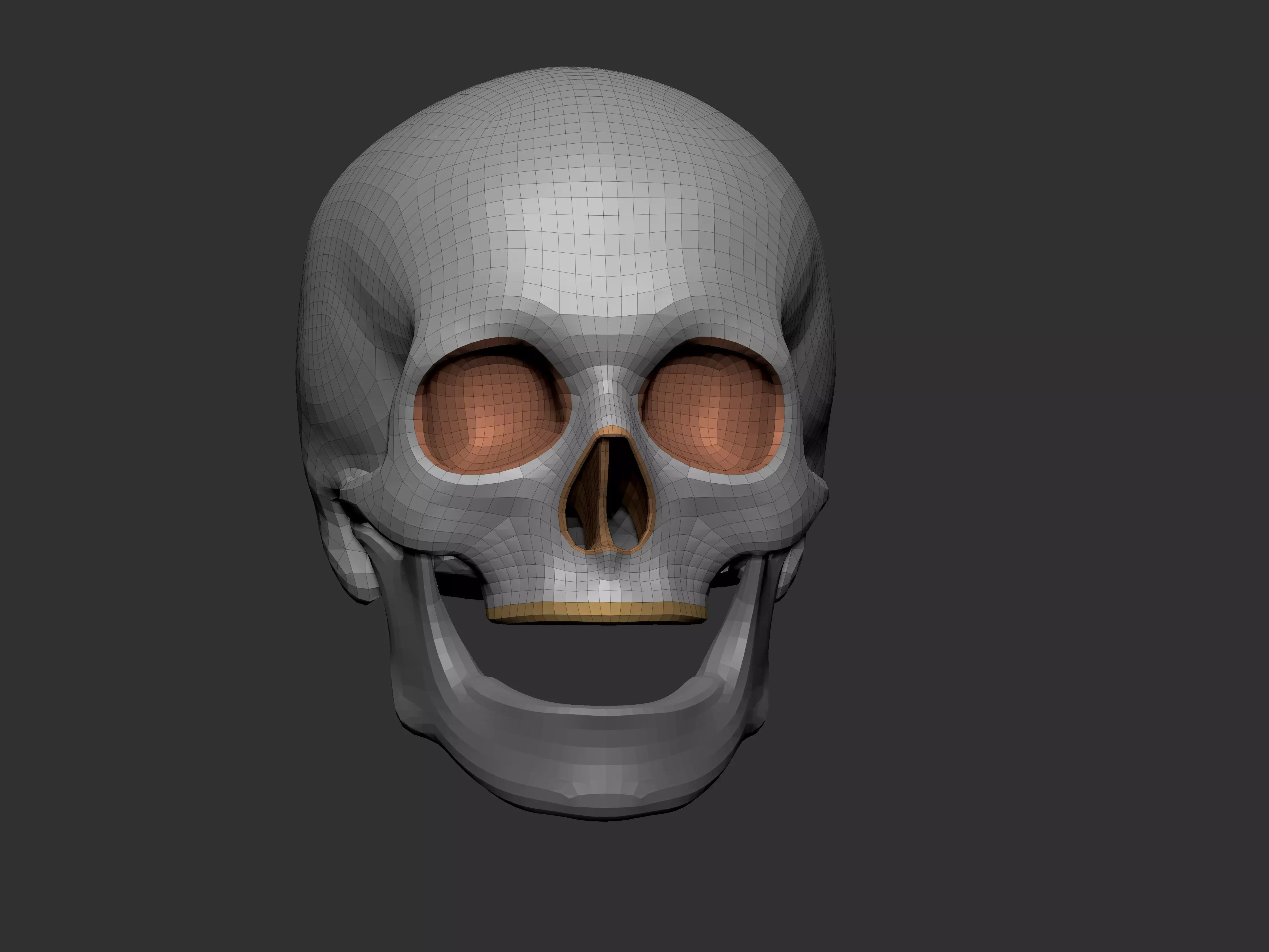 skeleton Low-poly 3D model_0