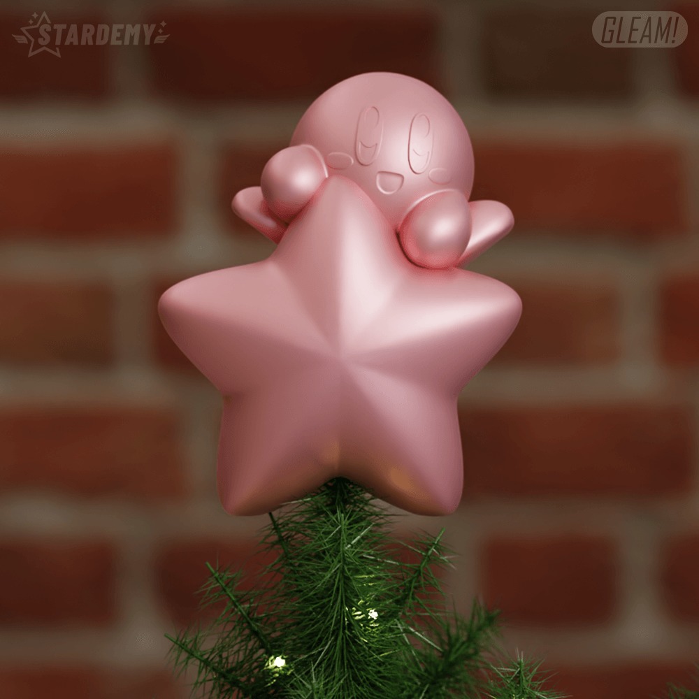 Kirby Tree Topper Christmas Ornament Star 3D print model_8