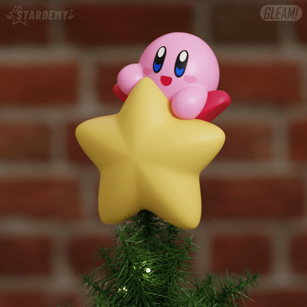 Kirby Tree Topper Christmas Ornament Star 3D print model_6