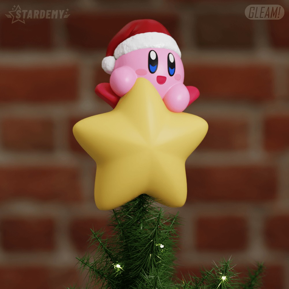 Kirby Tree Topper Christmas Ornament Star 3D print model_5