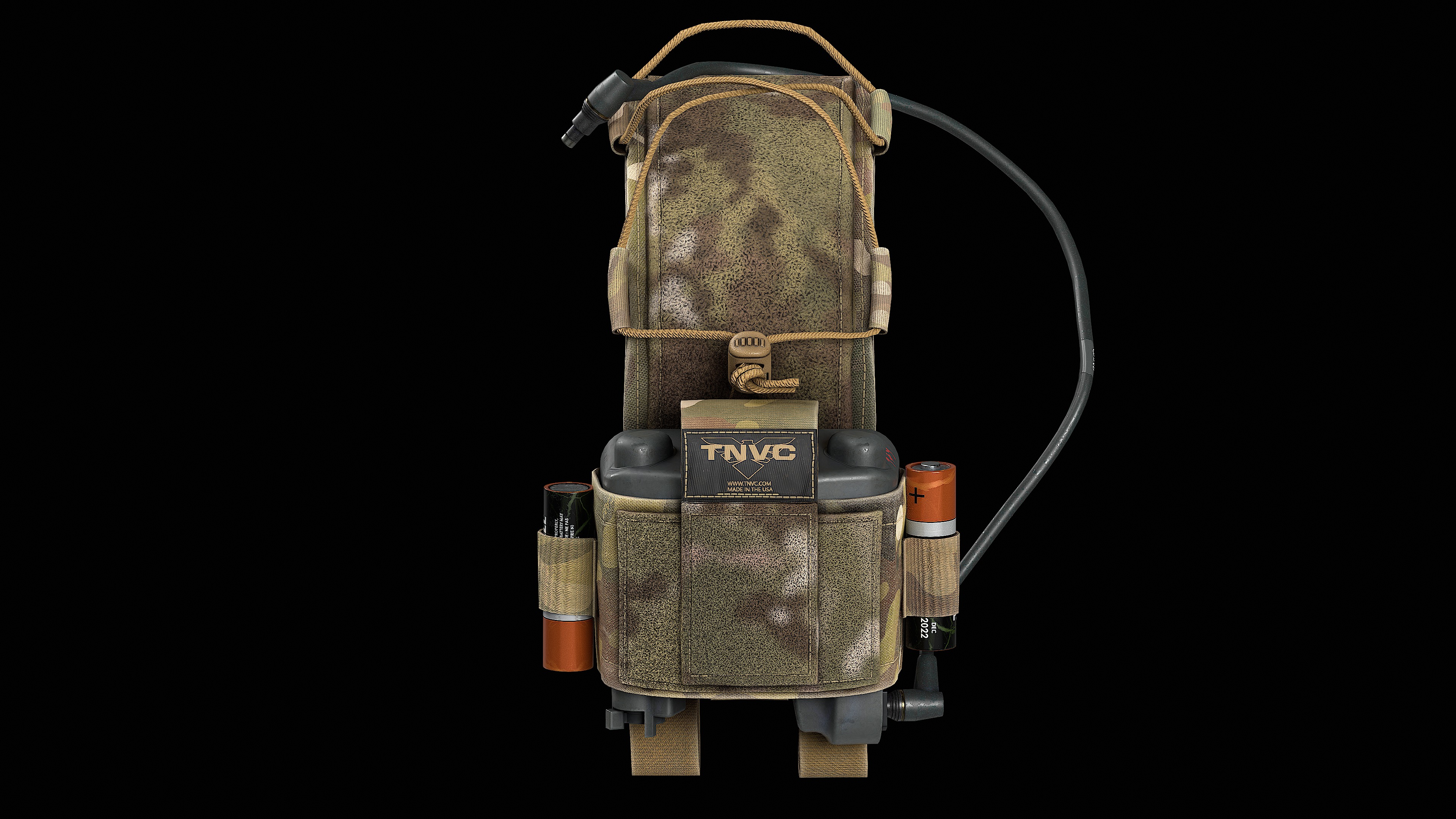 TNVC Mohawk MK3 Gen 2 and L3Harris Battery Low-poly 3D model_11