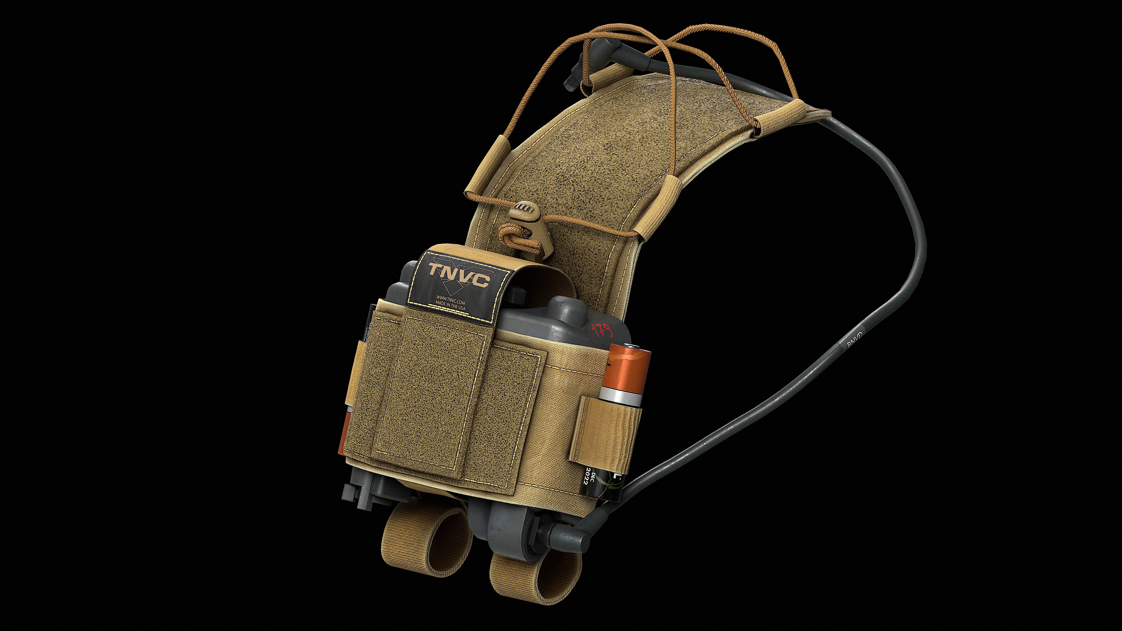 TNVC Mohawk MK3 Gen 2 and L3Harris Battery Low-poly 3D model_6