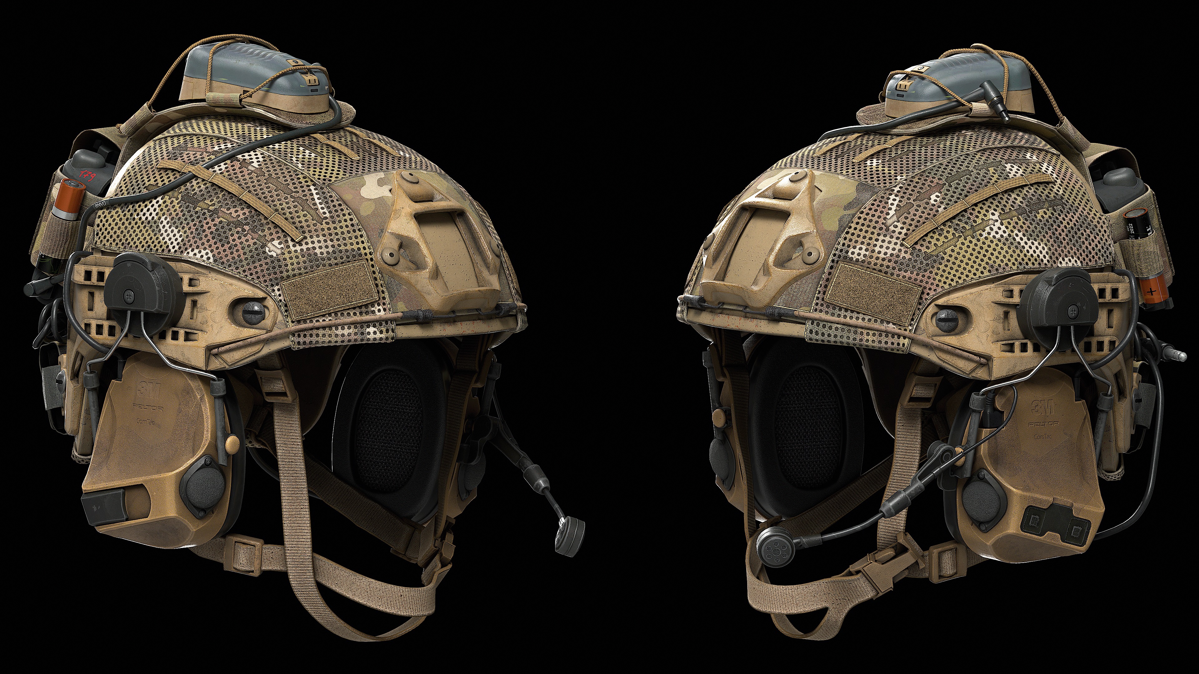 TNVC Mohawk MK3 Gen 2 and L3Harris Battery Low-poly 3D model_19