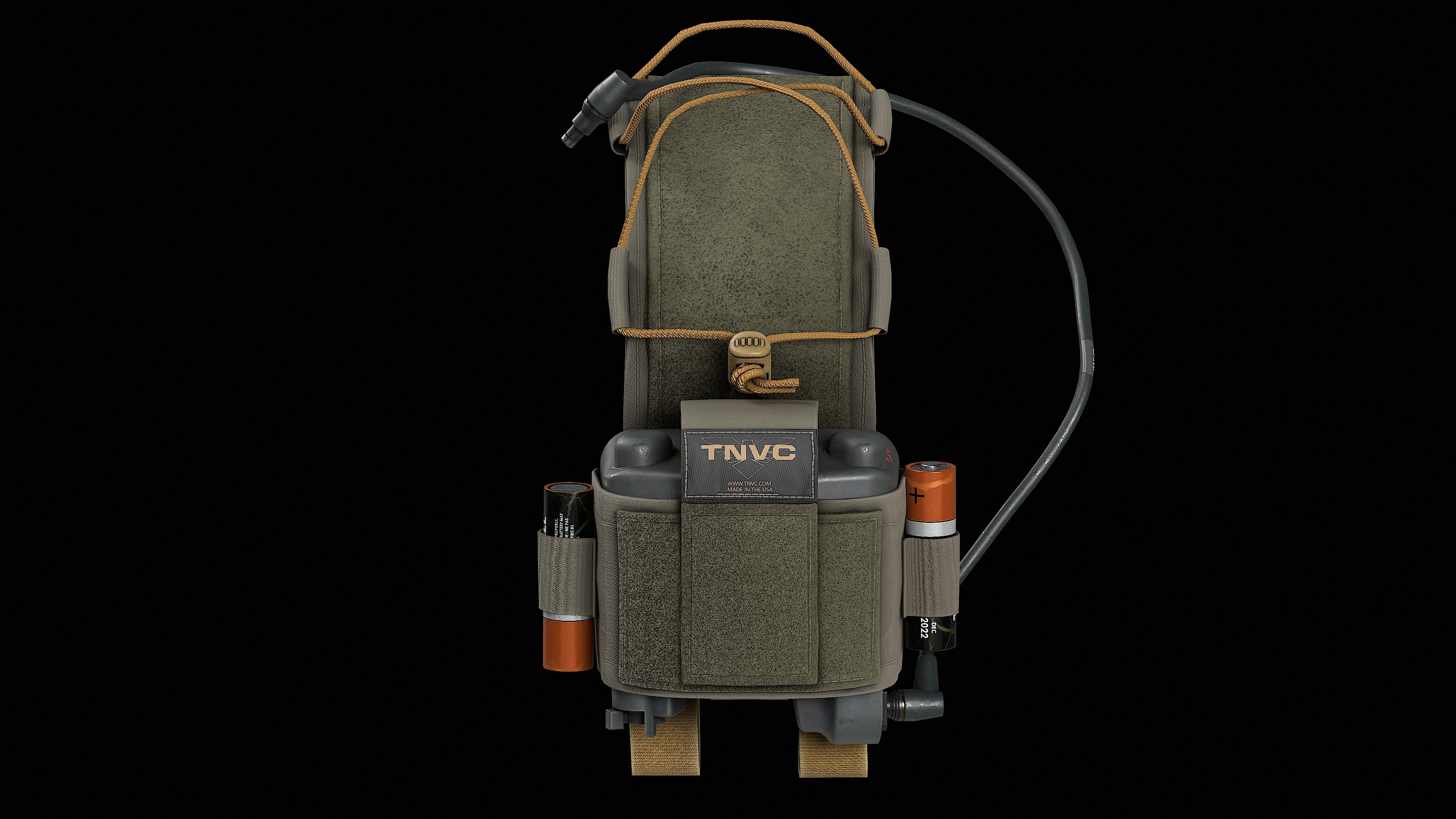 TNVC Mohawk MK3 Gen 2 and L3Harris Battery Low-poly 3D model_14