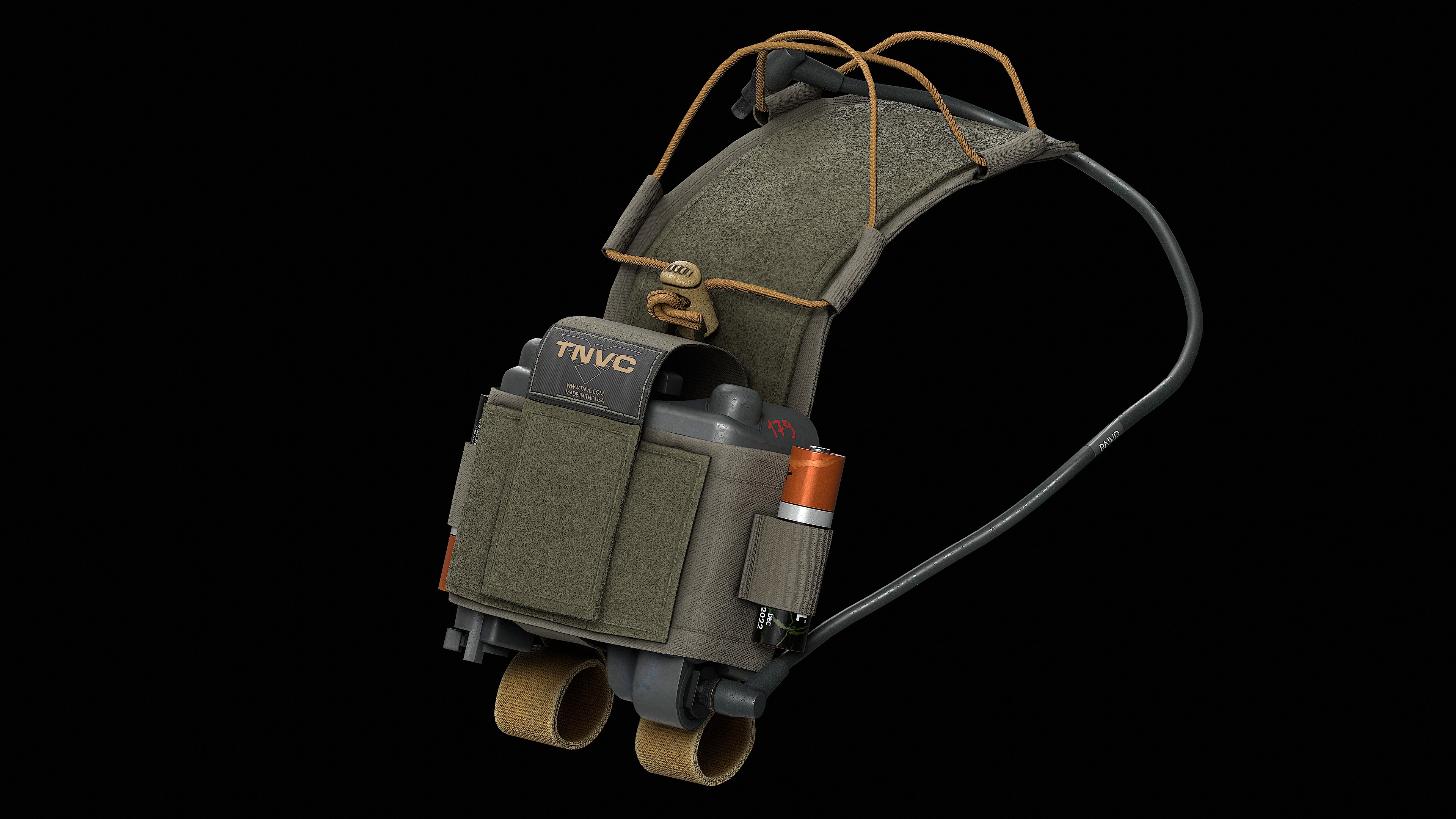 TNVC Mohawk MK3 Gen 2 and L3Harris Battery Low-poly 3D model_10