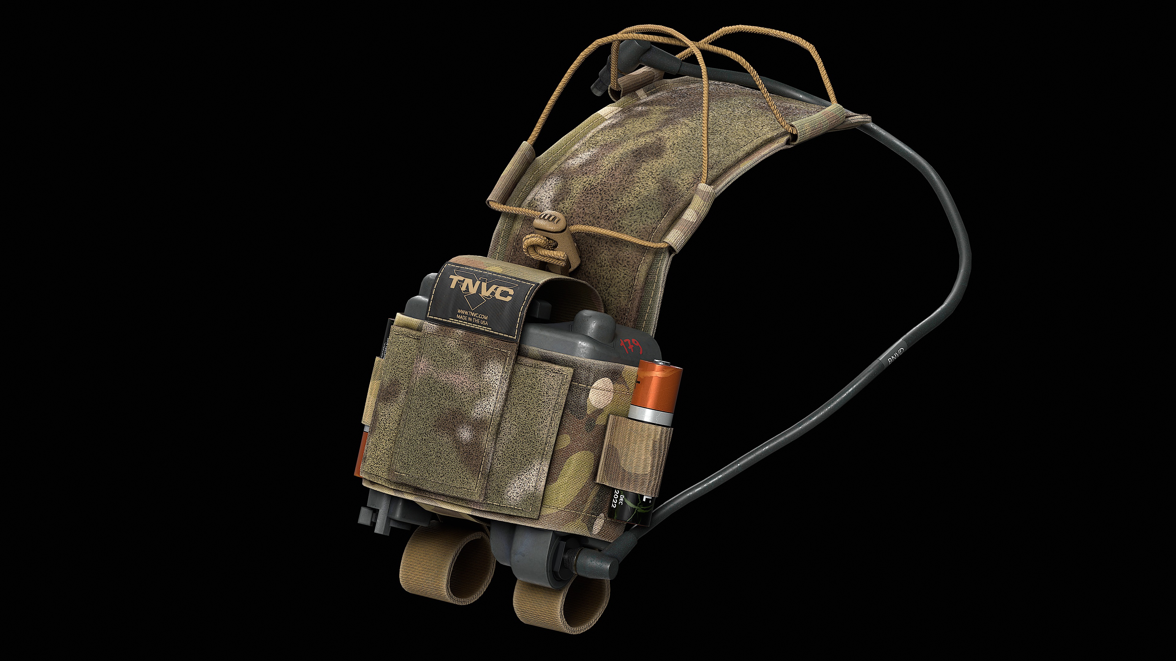 TNVC Mohawk MK3 Gen 2 and L3Harris Battery Low-poly 3D model_7