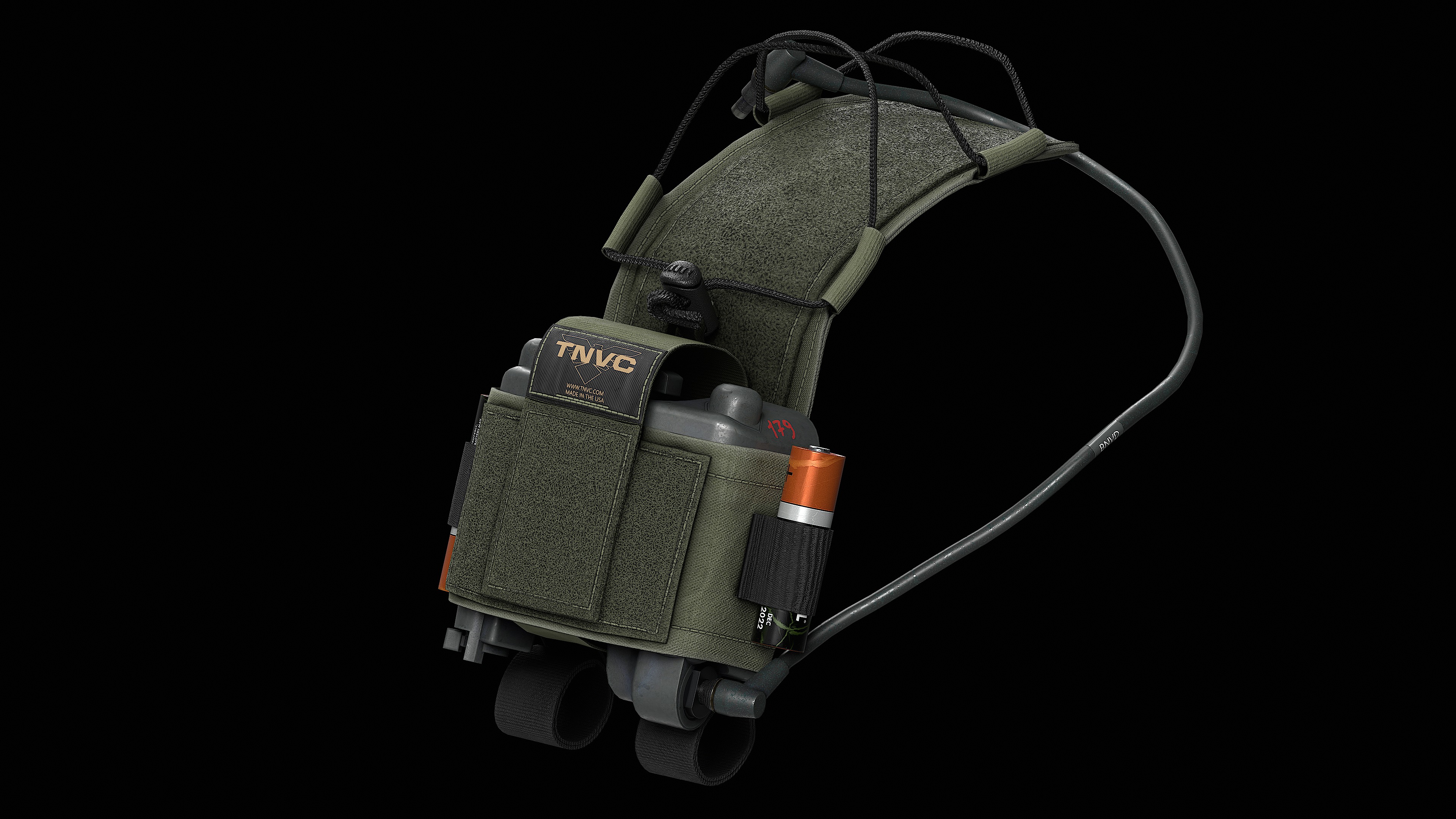 TNVC Mohawk MK3 Gen 2 and L3Harris Battery Low-poly 3D model_9