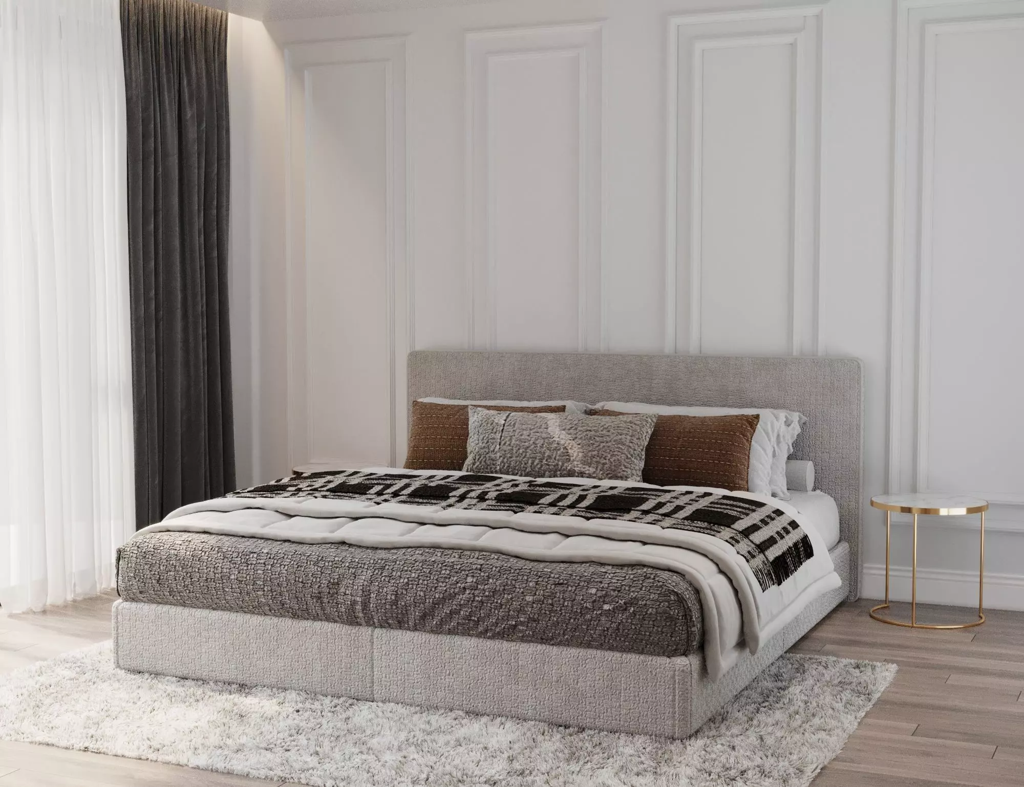 High-Quality 3D Bed Model 3D model