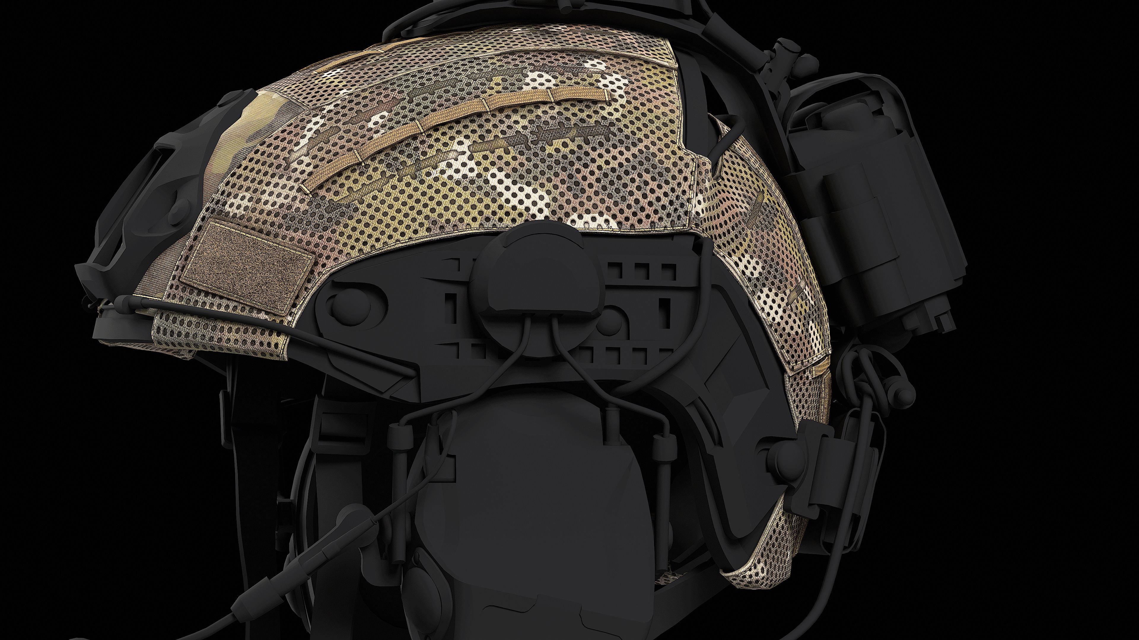 Crye Precision AirFrame Cover Cutout Low-poly 3D model_2