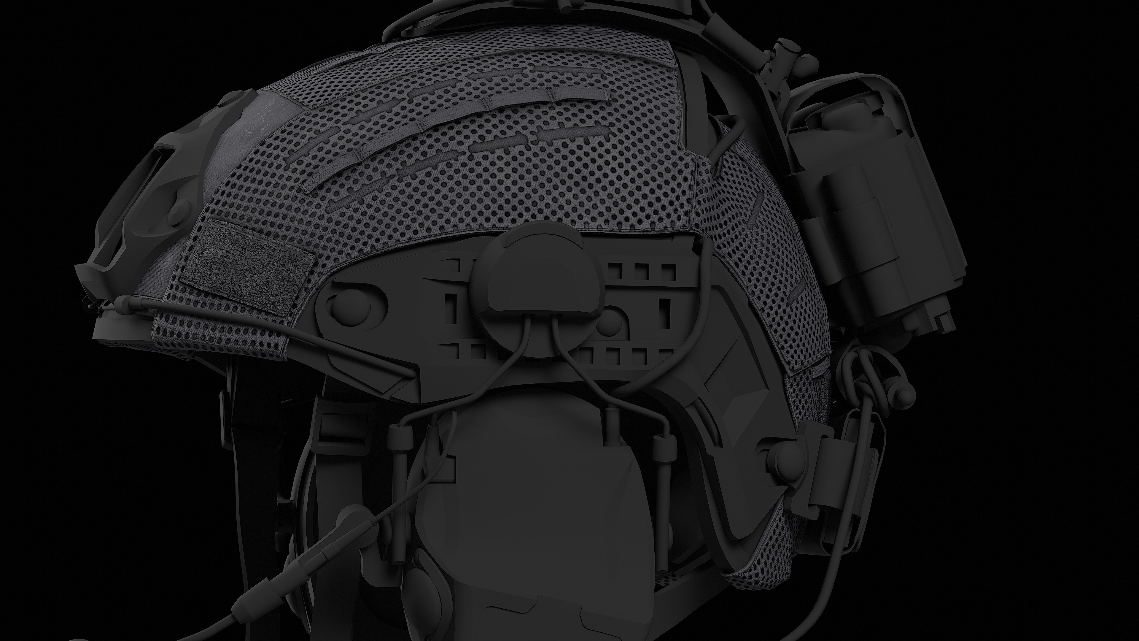 Crye Precision AirFrame Cover Cutout Low-poly 3D model_5