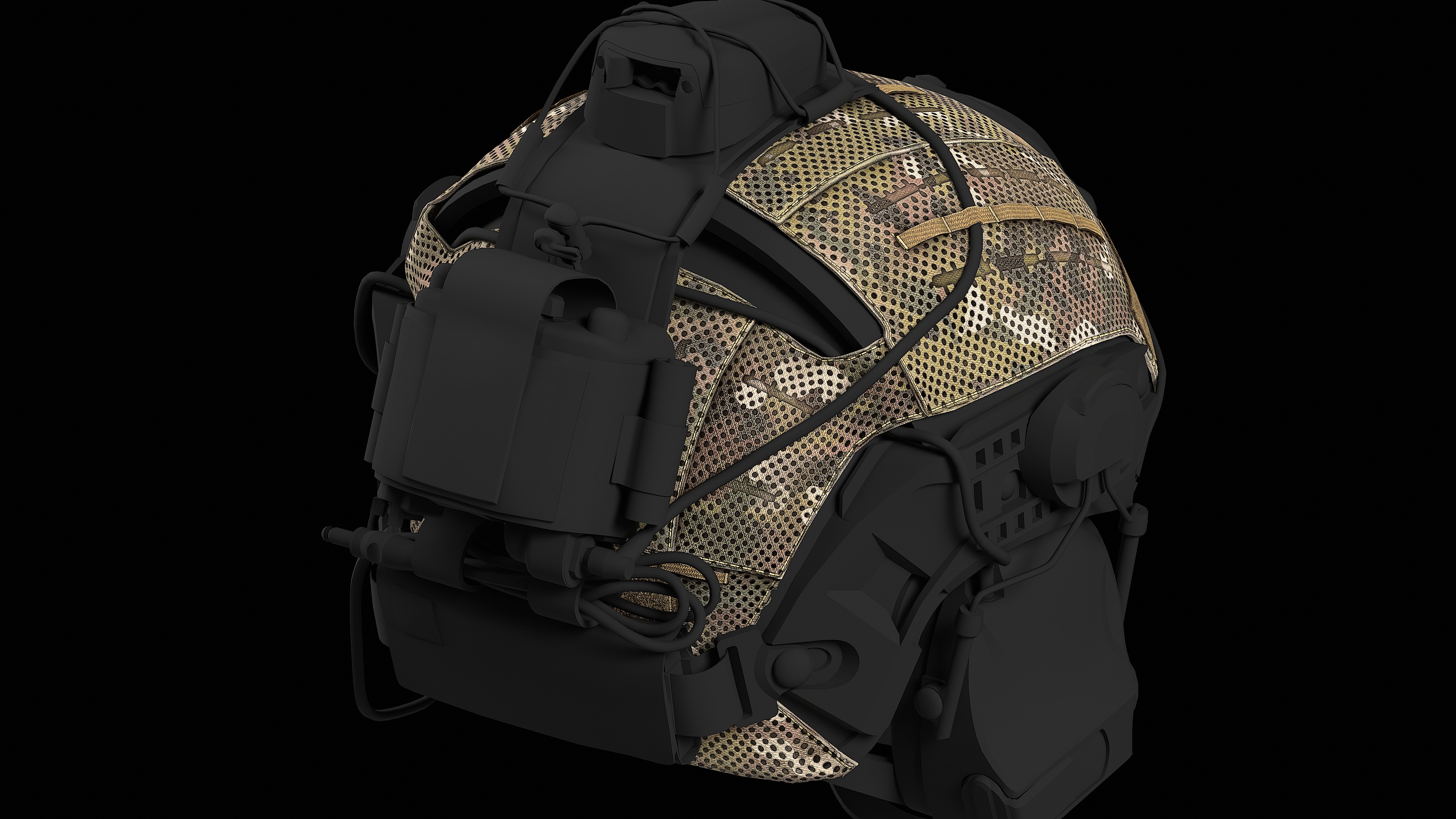 Crye Precision AirFrame Cover Cutout Low-poly 3D model_1